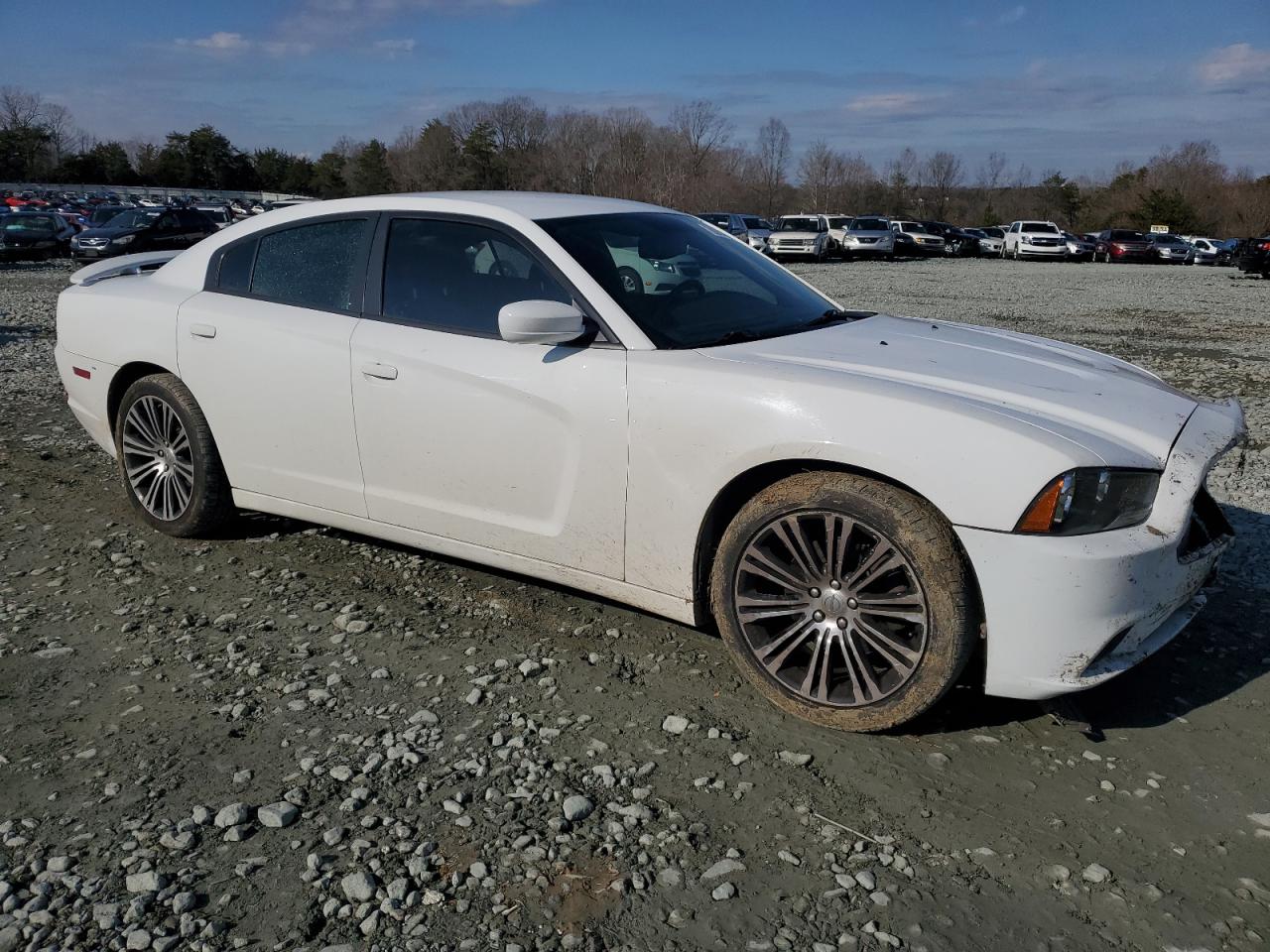2013 Dodge Charger Sxt White vin: 2C3CDXJG0DH539035