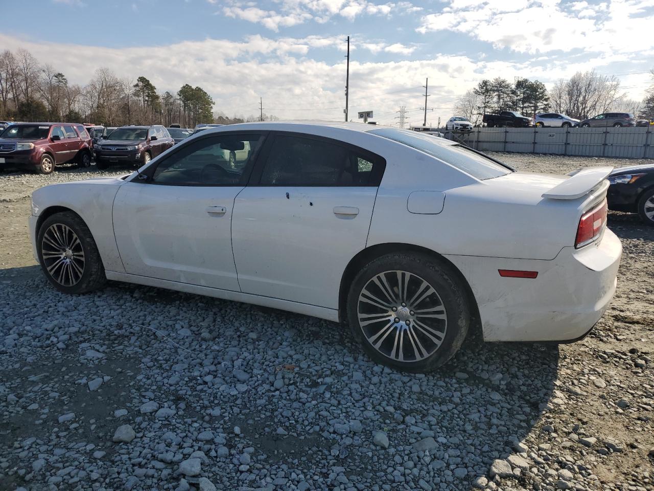 2013 Dodge Charger Sxt White vin: 2C3CDXJG0DH539035