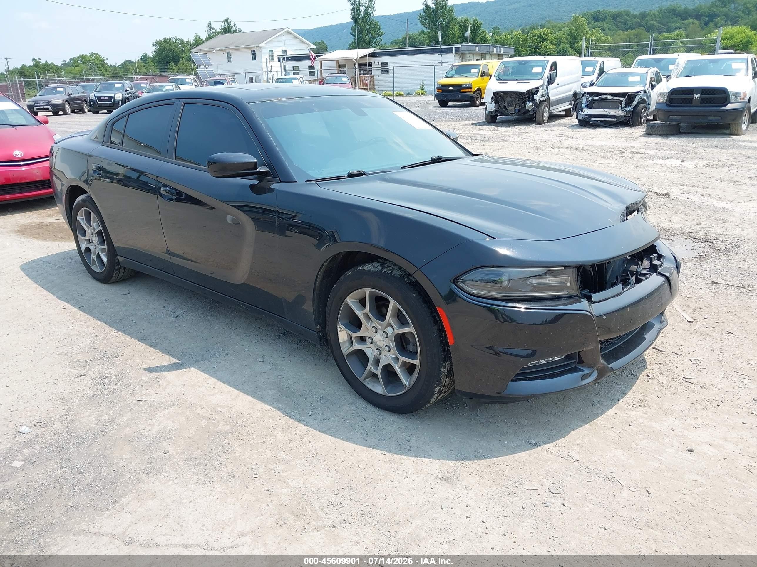 2015 Dodge Charger Sxt Black vin: 2C3CDXJG0FH746351