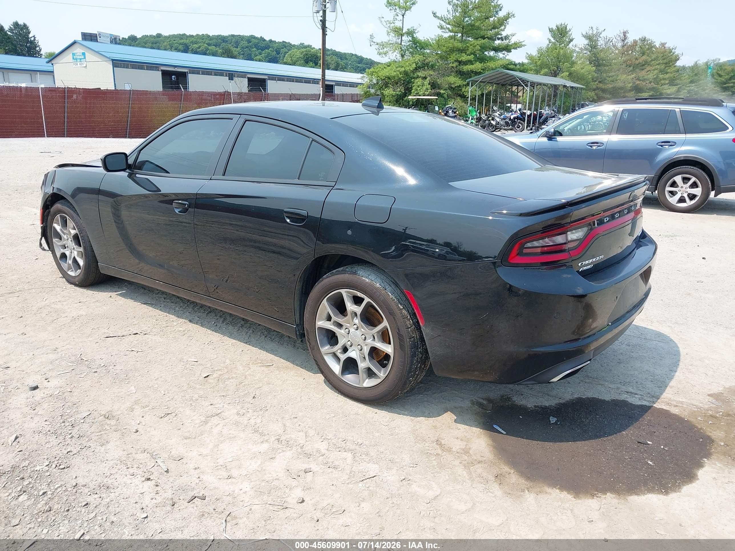 2015 Dodge Charger Sxt Black vin: 2C3CDXJG0FH746351
