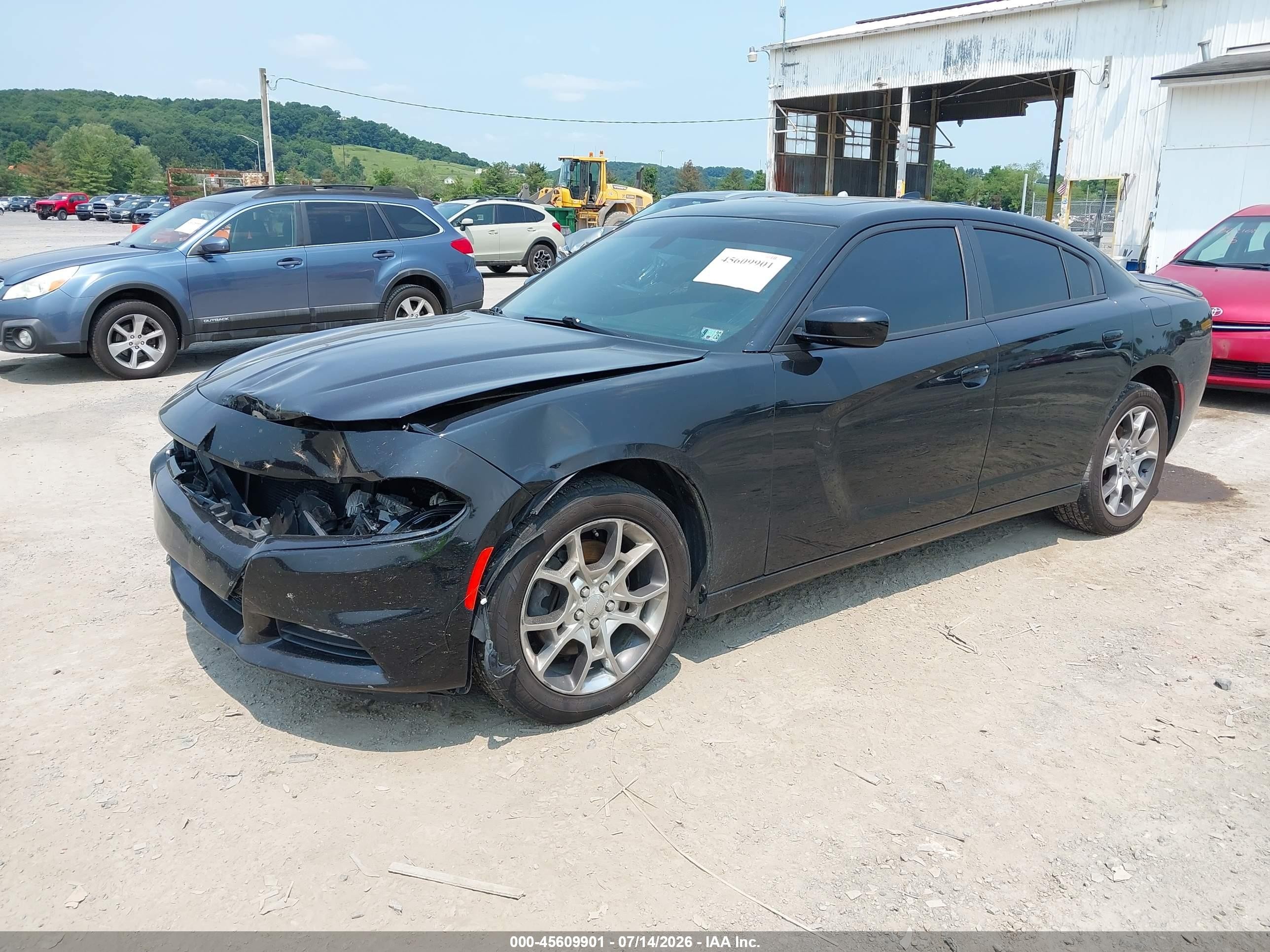 2015 Dodge Charger Sxt Black vin: 2C3CDXJG0FH746351