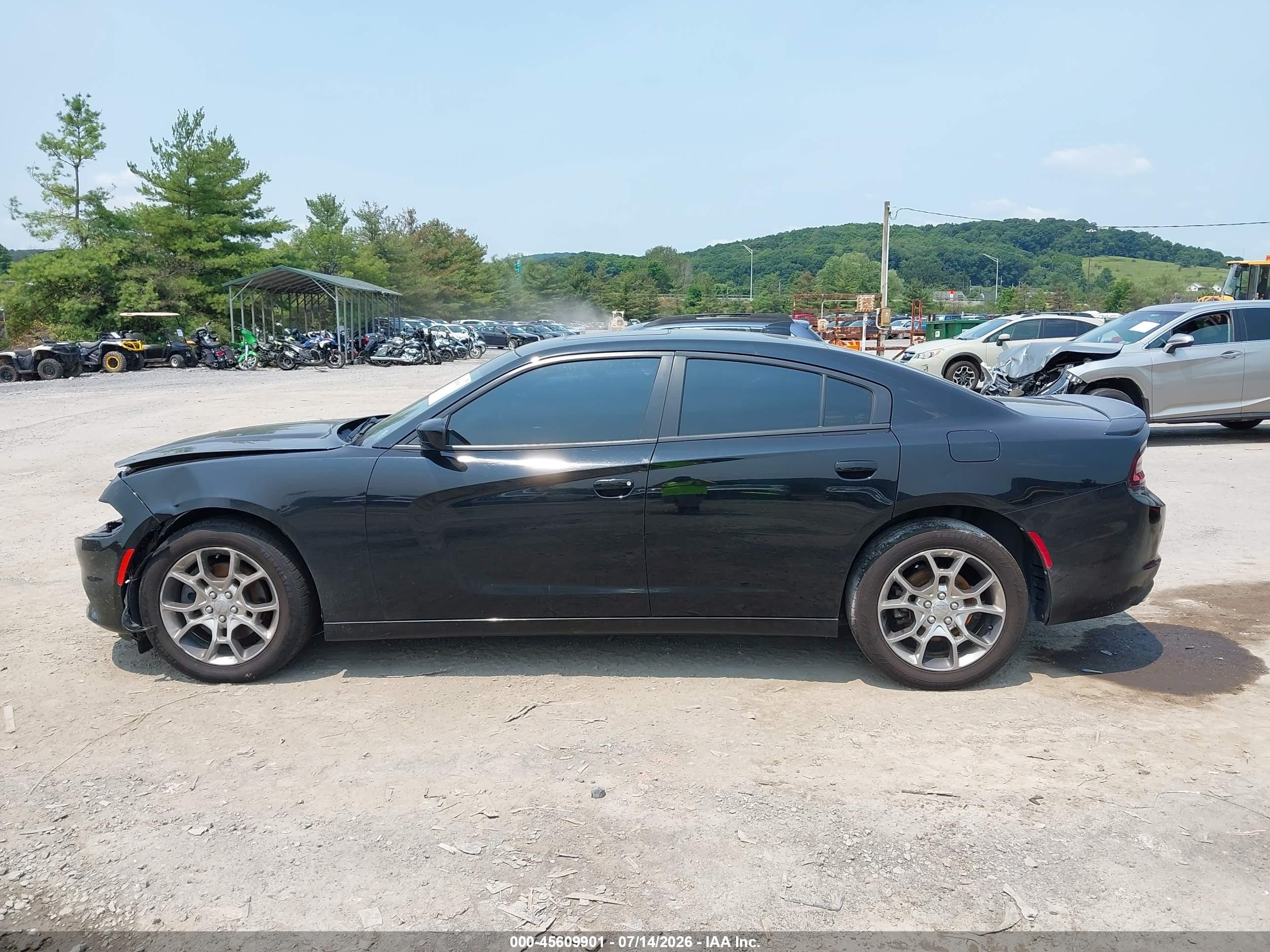 2015 Dodge Charger Sxt Black vin: 2C3CDXJG0FH746351