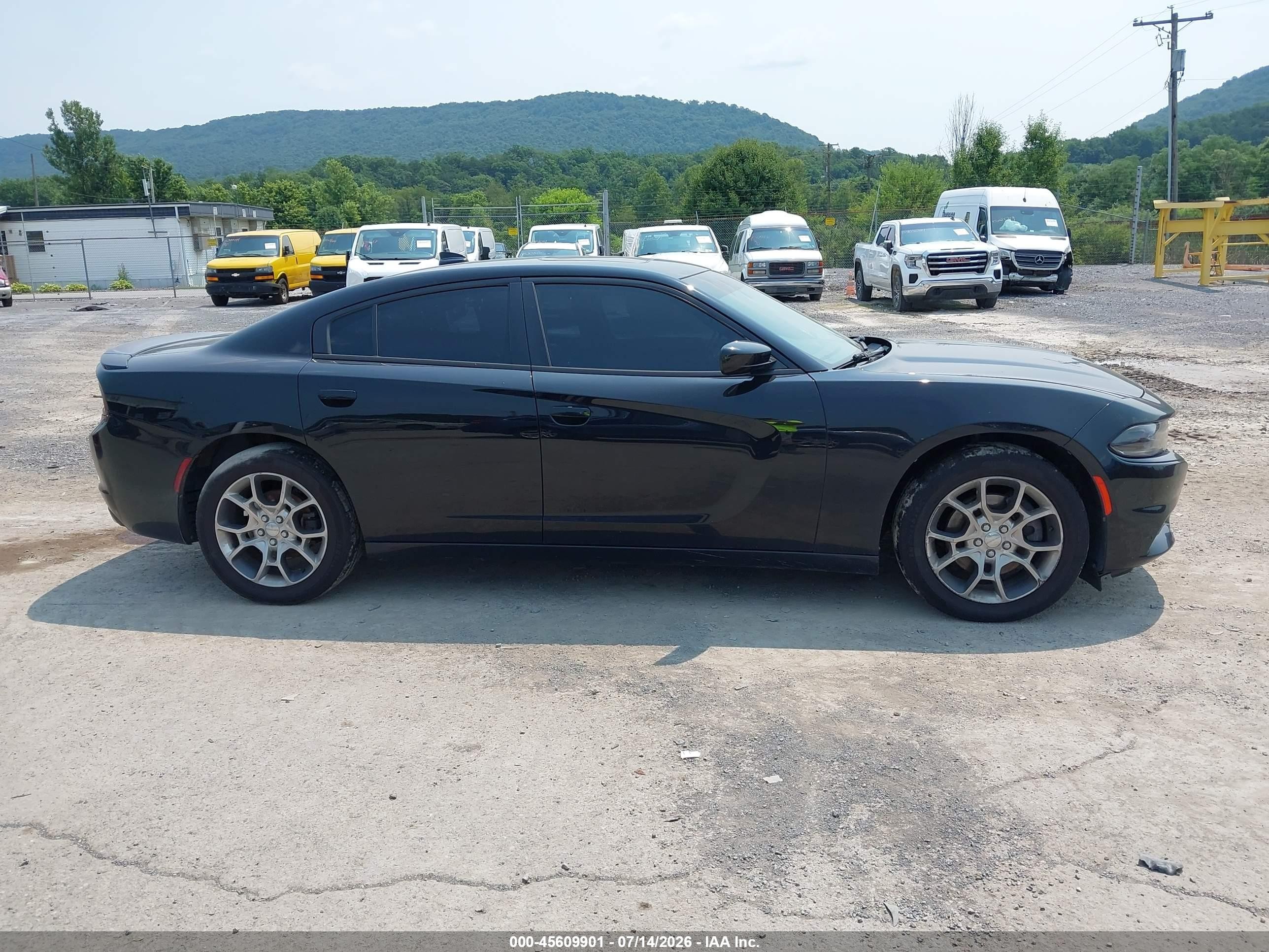 2015 Dodge Charger Sxt Black vin: 2C3CDXJG0FH746351