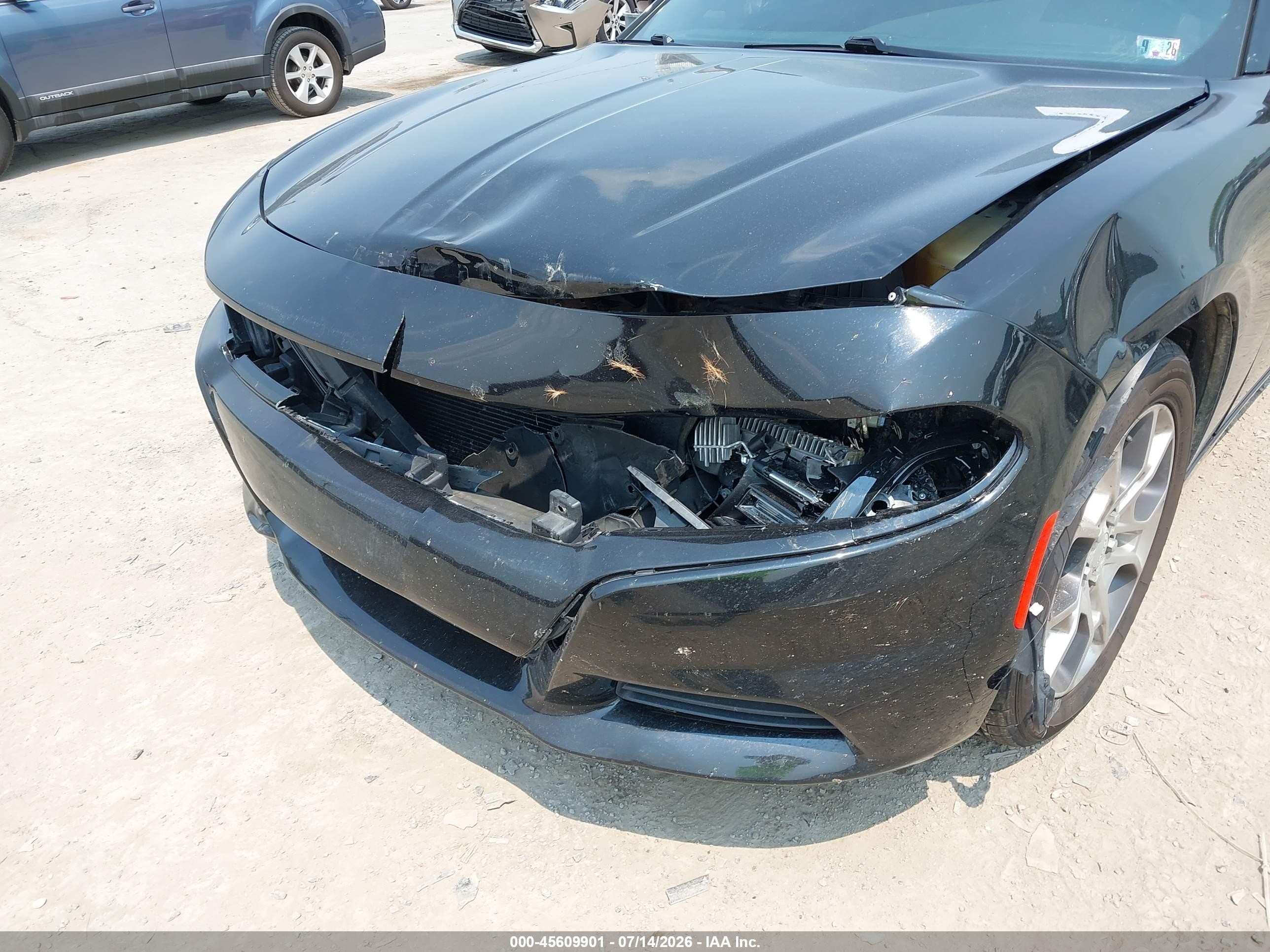 2015 Dodge Charger Sxt Black vin: 2C3CDXJG0FH746351