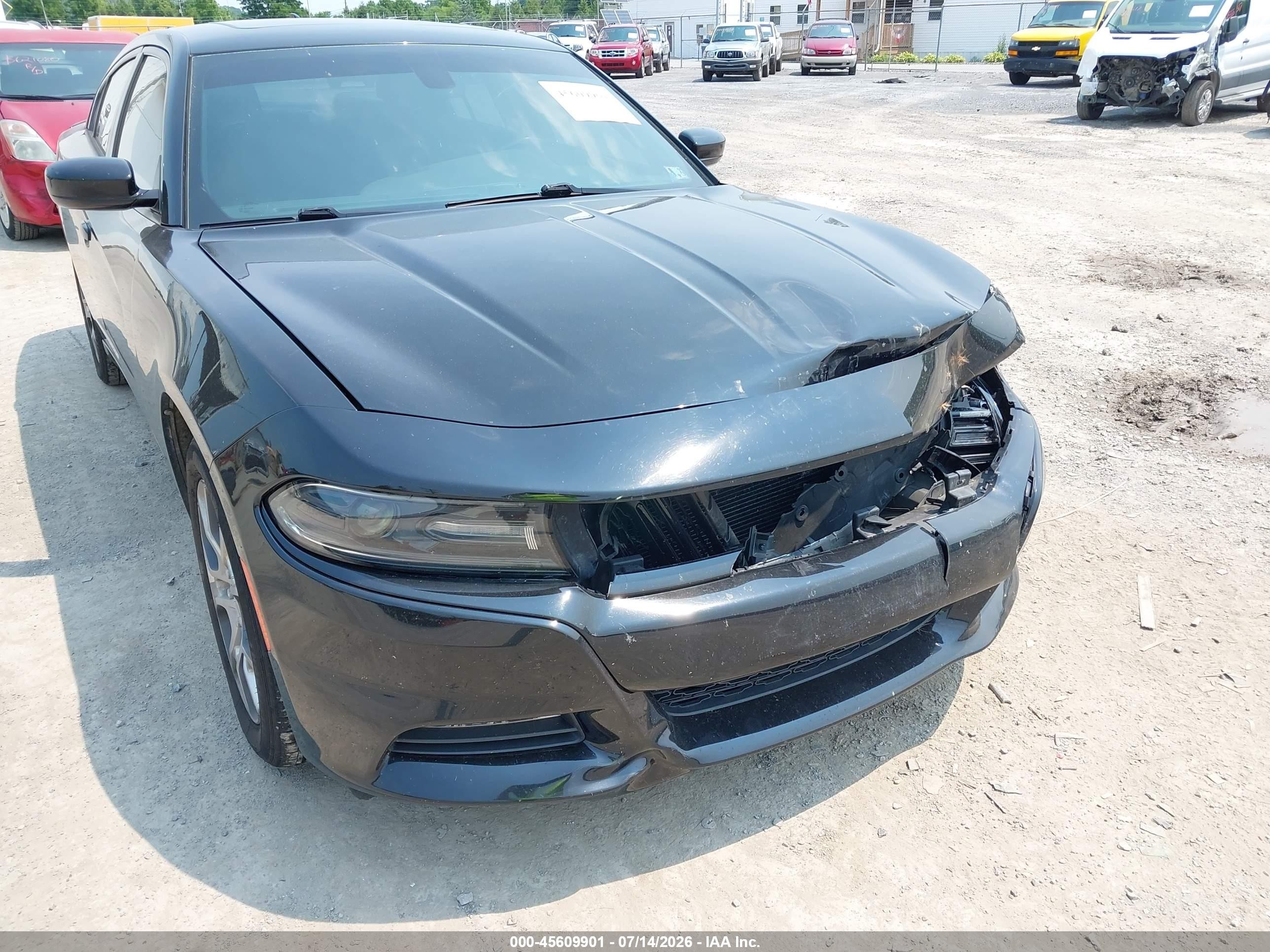 2015 Dodge Charger Sxt Black vin: 2C3CDXJG0FH746351