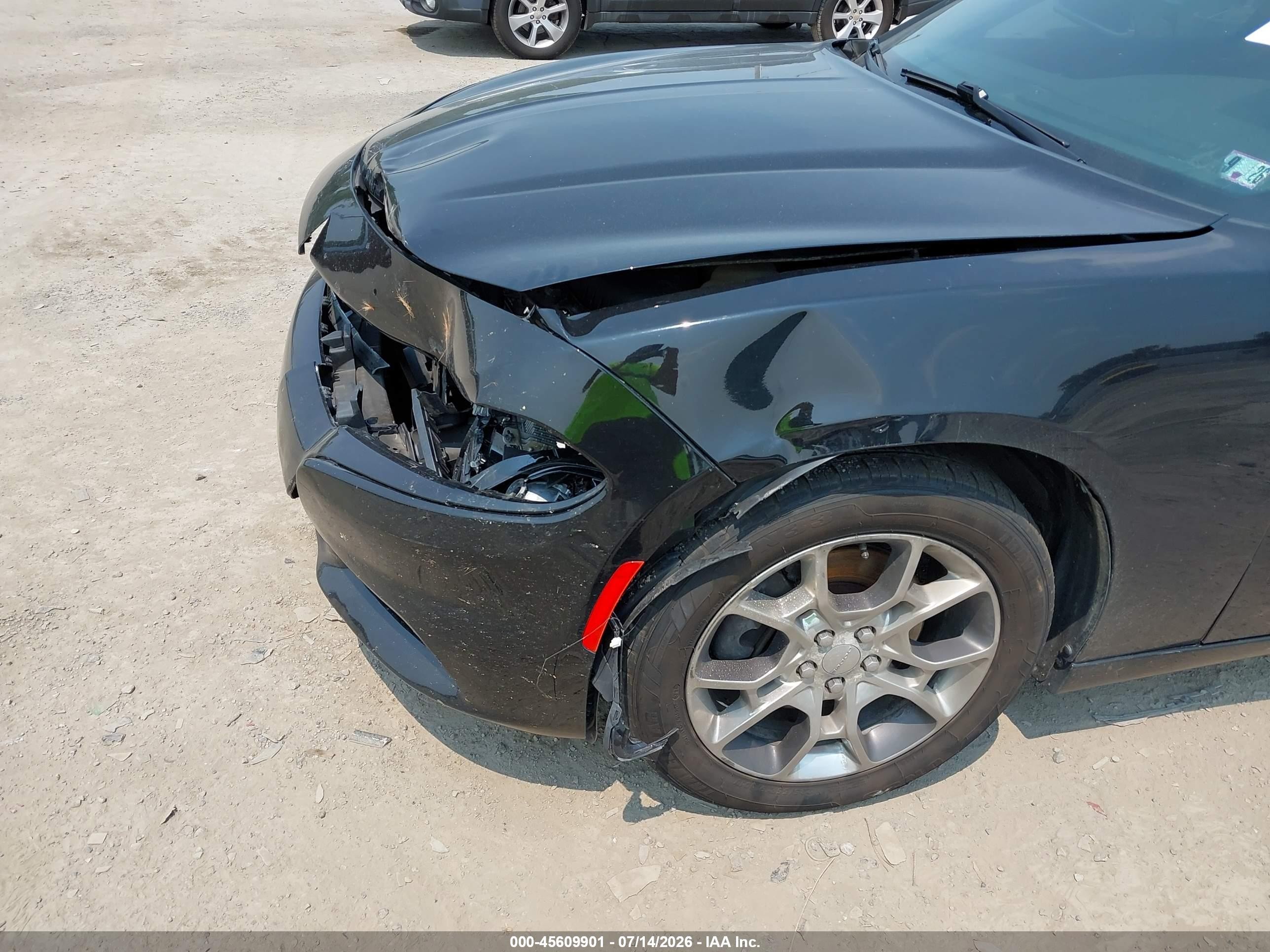 2015 Dodge Charger Sxt Black vin: 2C3CDXJG0FH746351