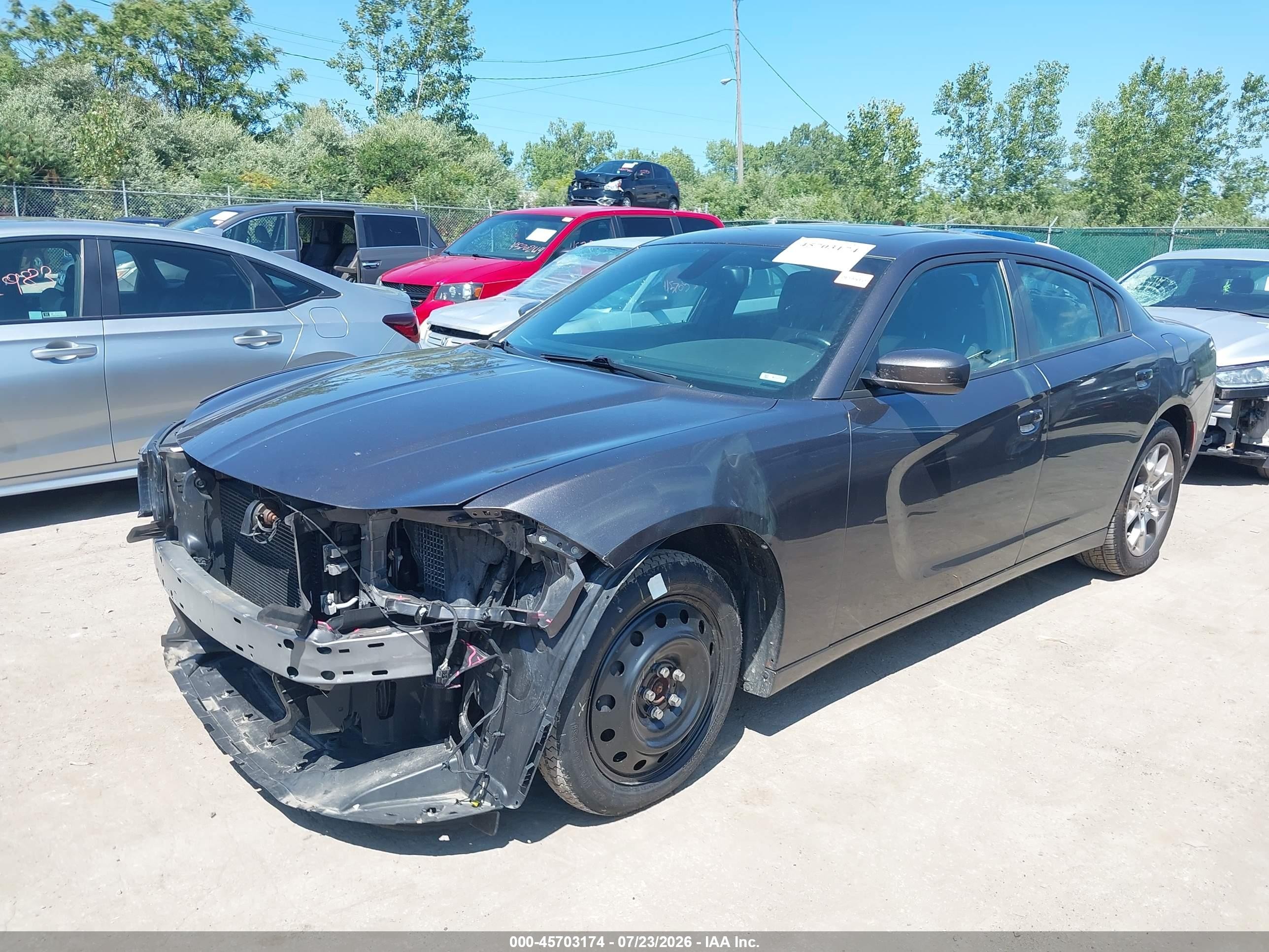 2015 Dodge Charger Sxt Gray vin: 2C3CDXJG0FH817712