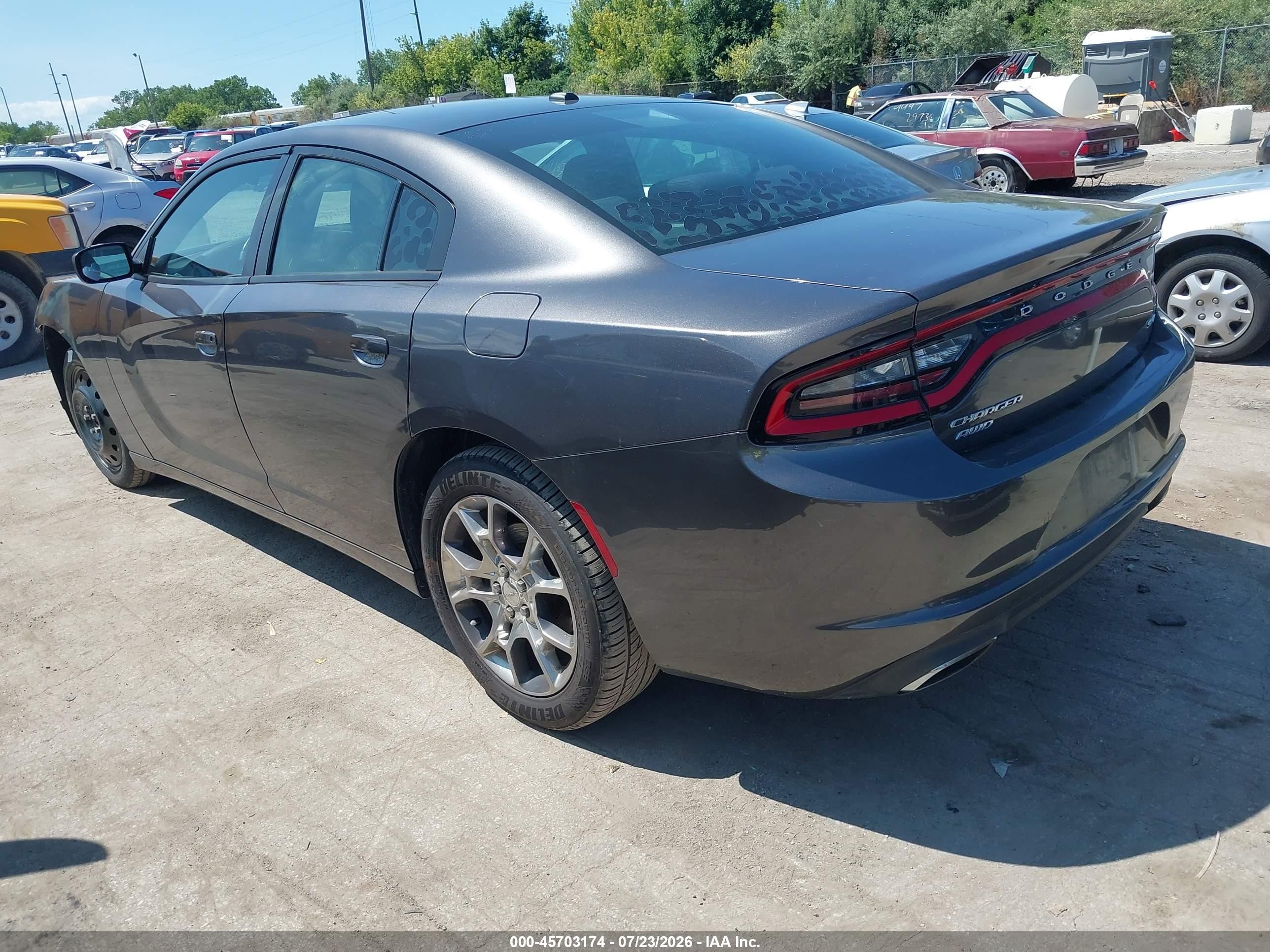 2015 Dodge Charger Sxt Gray vin: 2C3CDXJG0FH817712