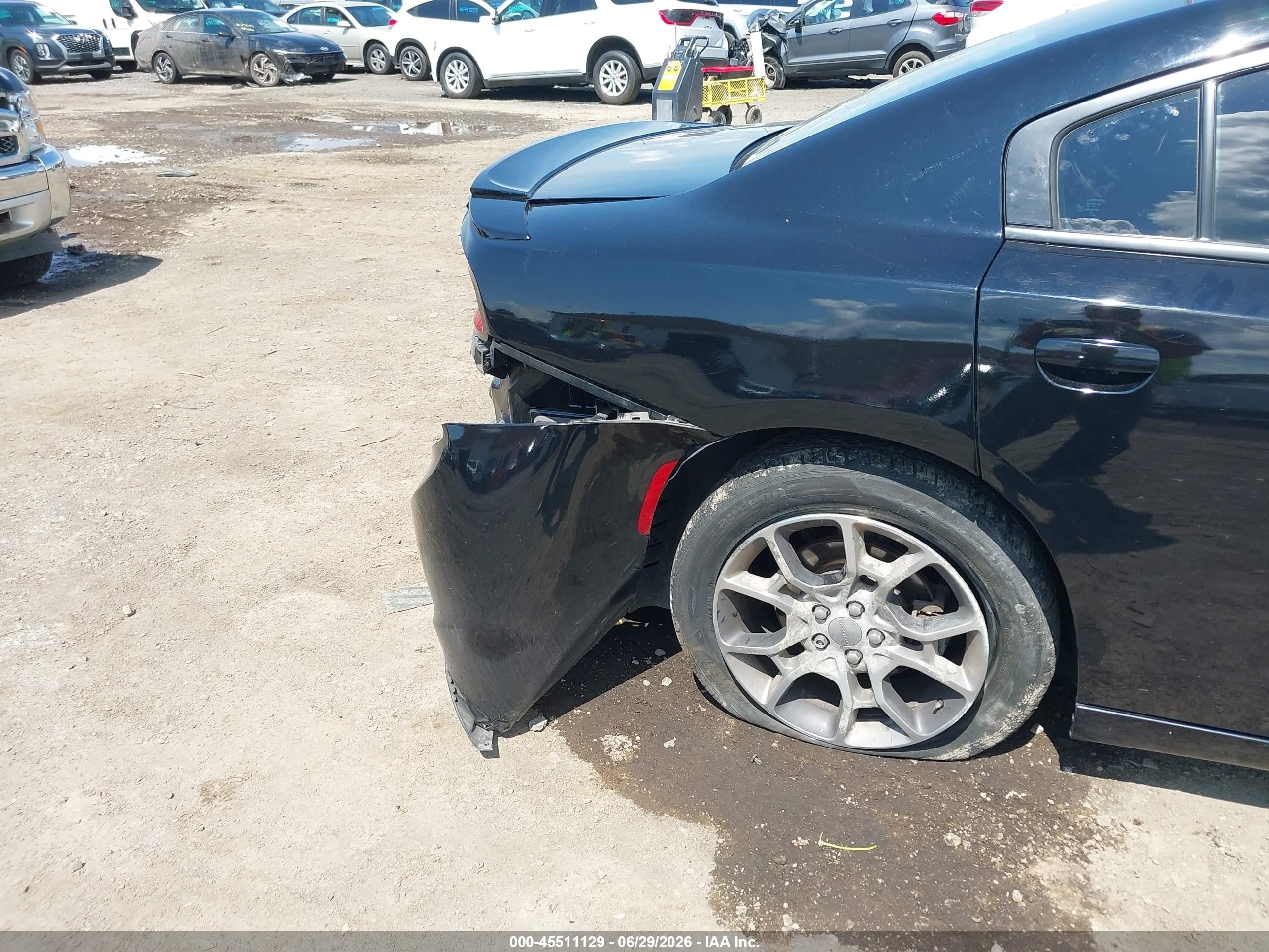 2015 Dodge Charger Sxt Black vin: 2C3CDXJG1FH848631