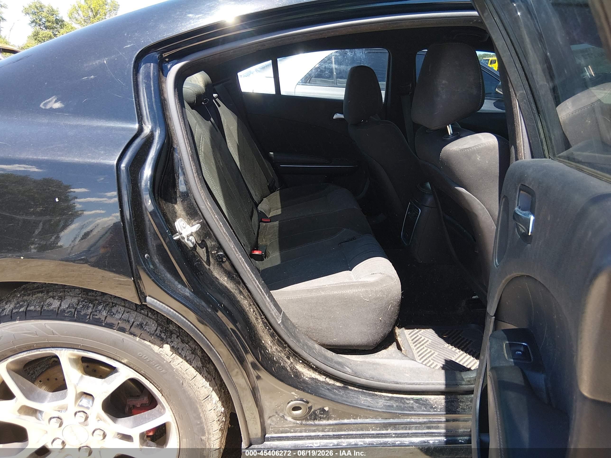 2015 Dodge Charger Sxt Black vin: 2C3CDXJG1FH875666