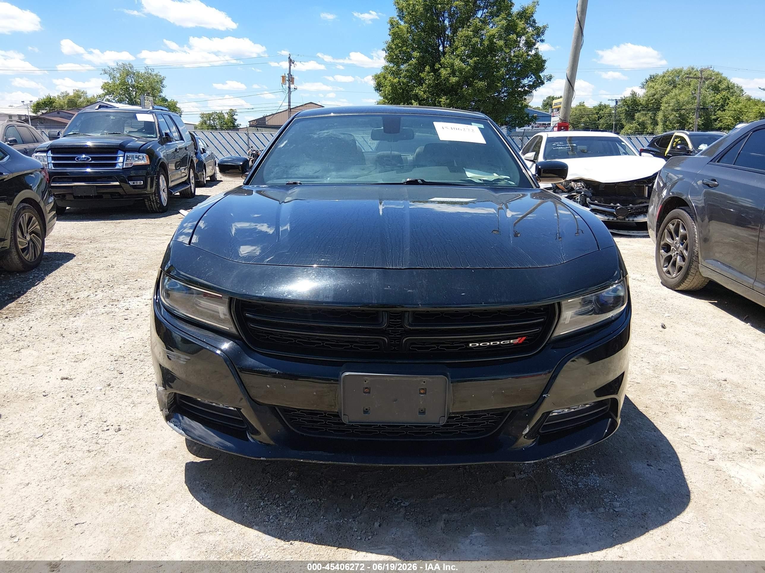 2015 Dodge Charger Sxt Black vin: 2C3CDXJG1FH875666