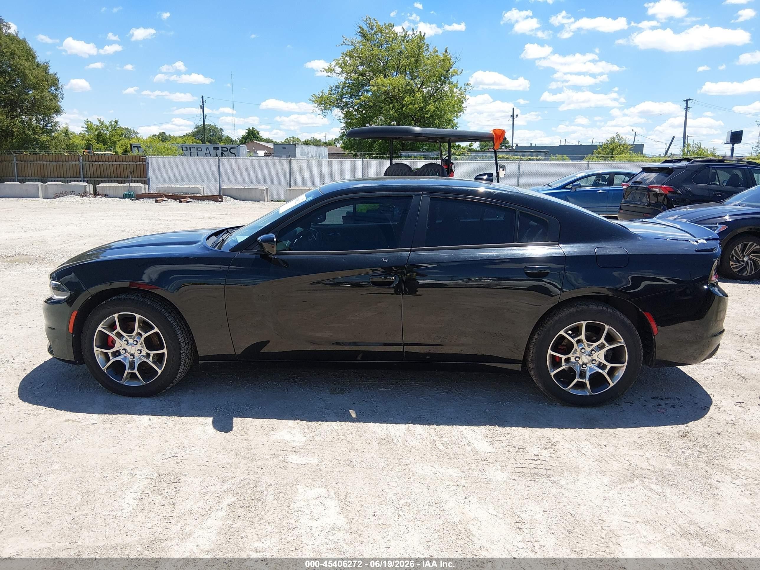 2015 Dodge Charger Sxt Black vin: 2C3CDXJG1FH875666