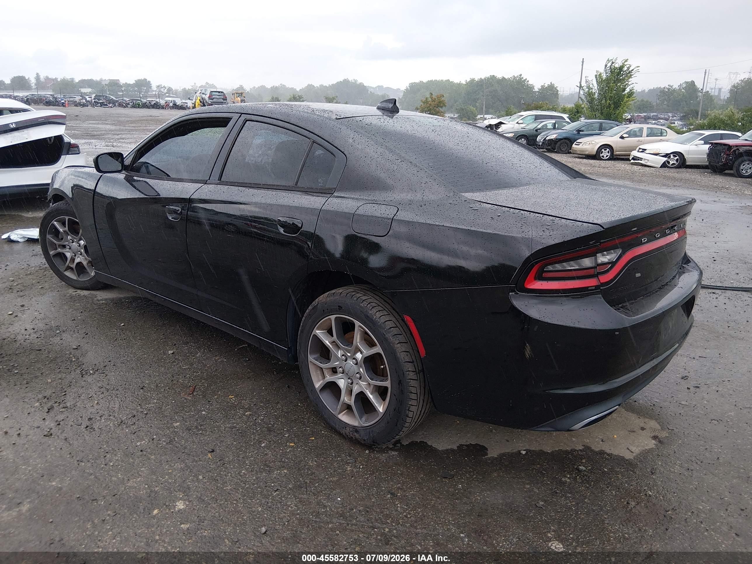 2015 Dodge Charger Sxt Black vin: 2C3CDXJG1FH919813