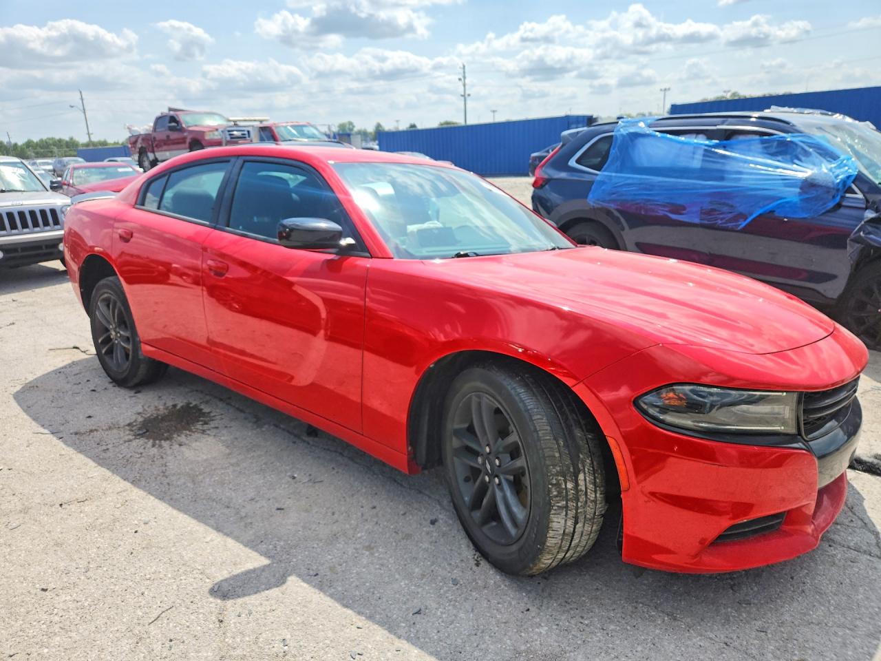 2019 Dodge Charger Sxt Red vin: 2C3CDXJG1KH743405