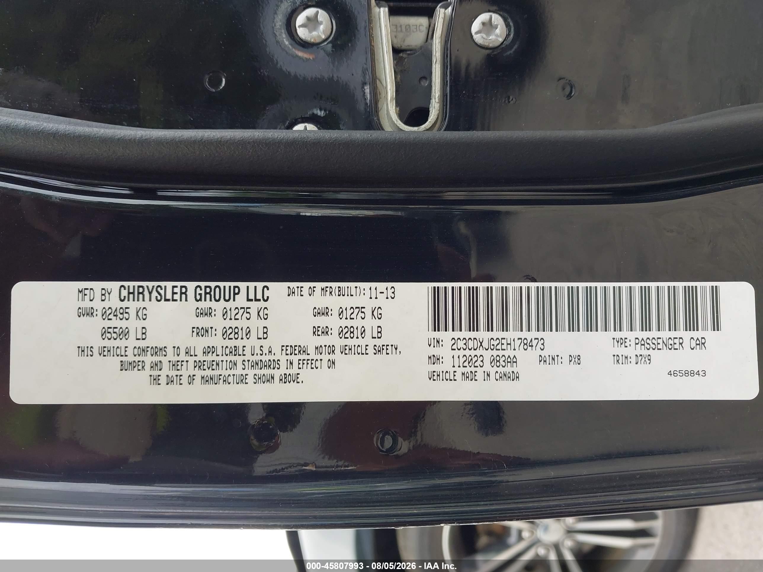 2014 Dodge Charger Sxt Черный vin: 2C3CDXJG2EH178473