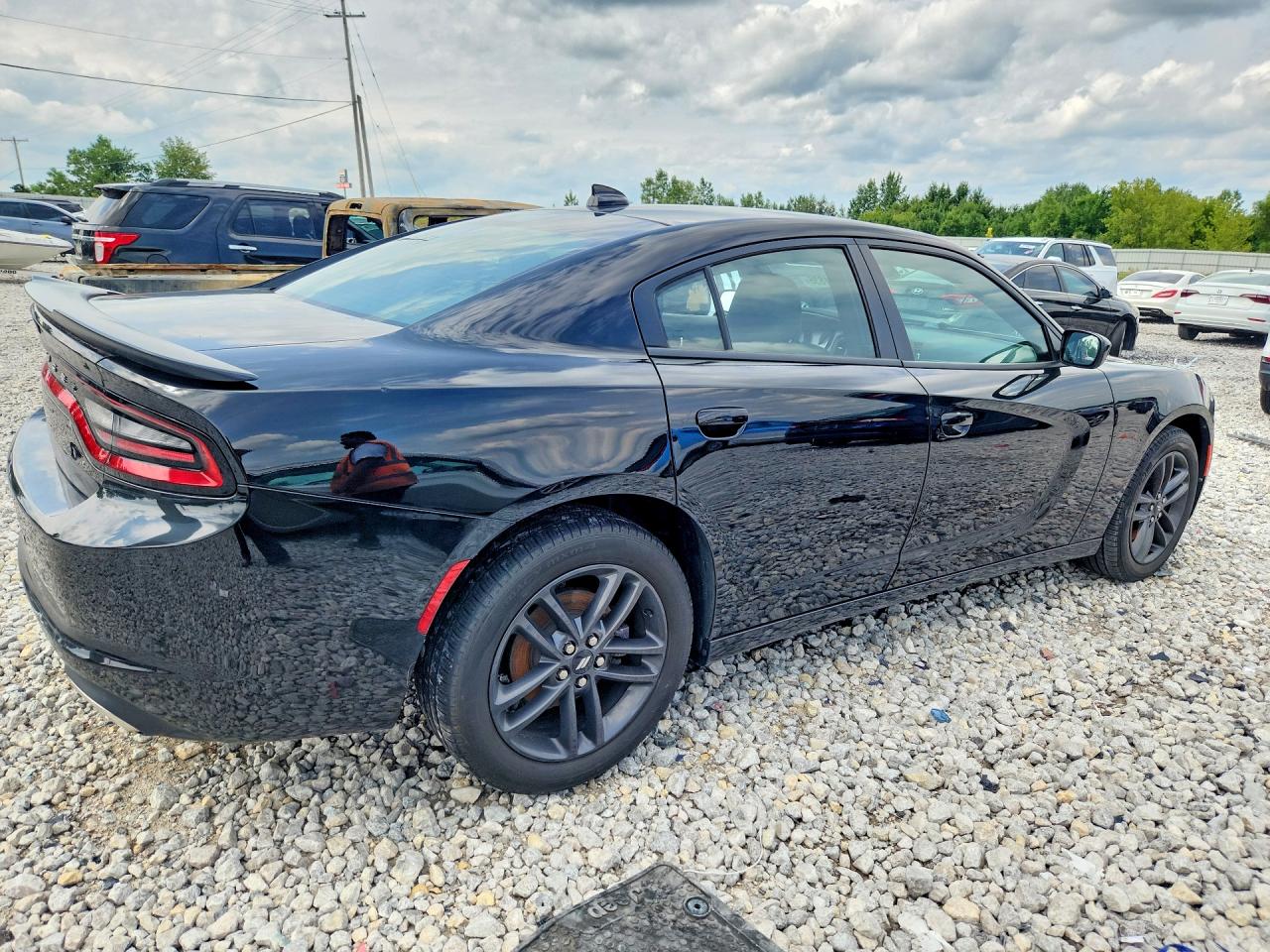 2019 Dodge Charger Sxt Black vin: 2C3CDXJG2KH710736