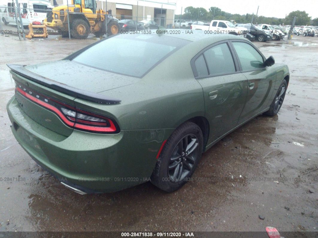 2019 Dodge Charger Sxt Green vin: 2C3CDXJG2KH743283