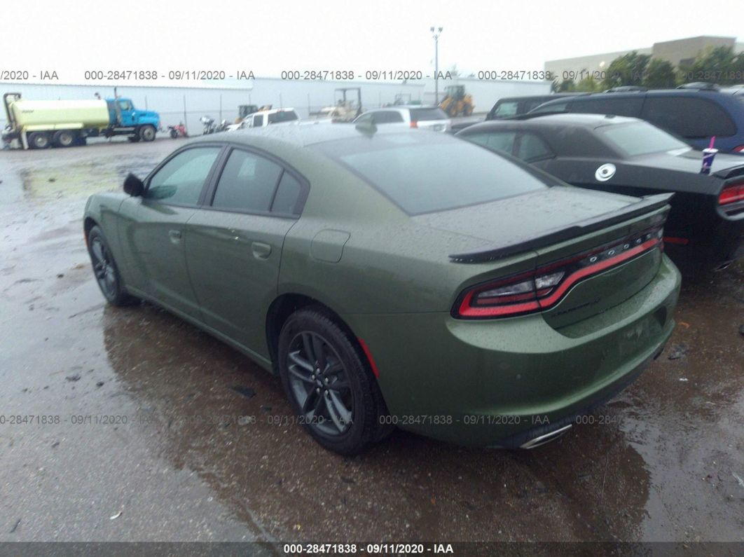 2019 Dodge Charger Sxt Green vin: 2C3CDXJG2KH743283