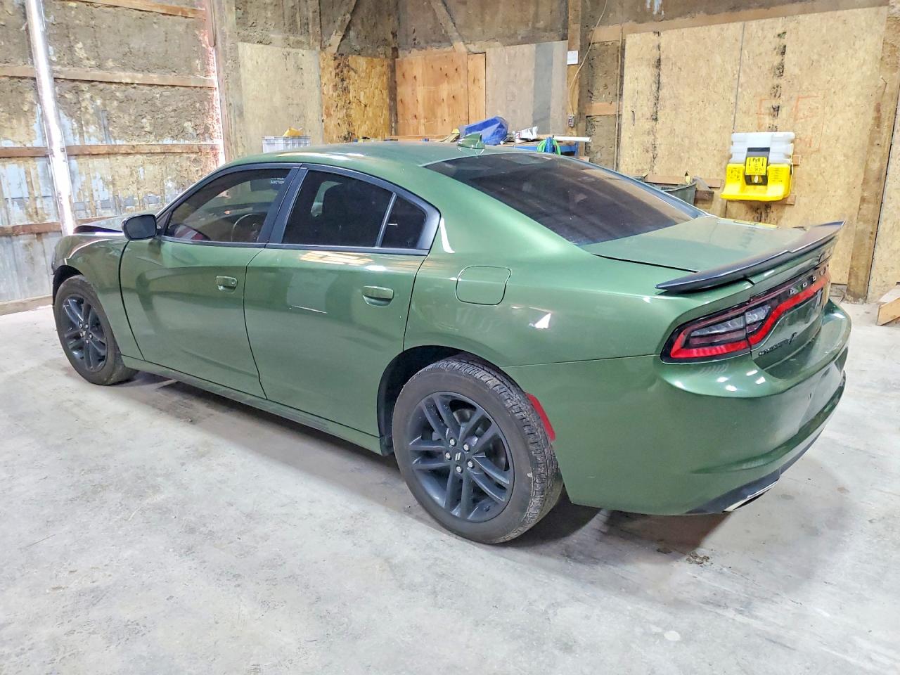 2019 Dodge Charger Sxt Green vin: 2C3CDXJG2KH743283