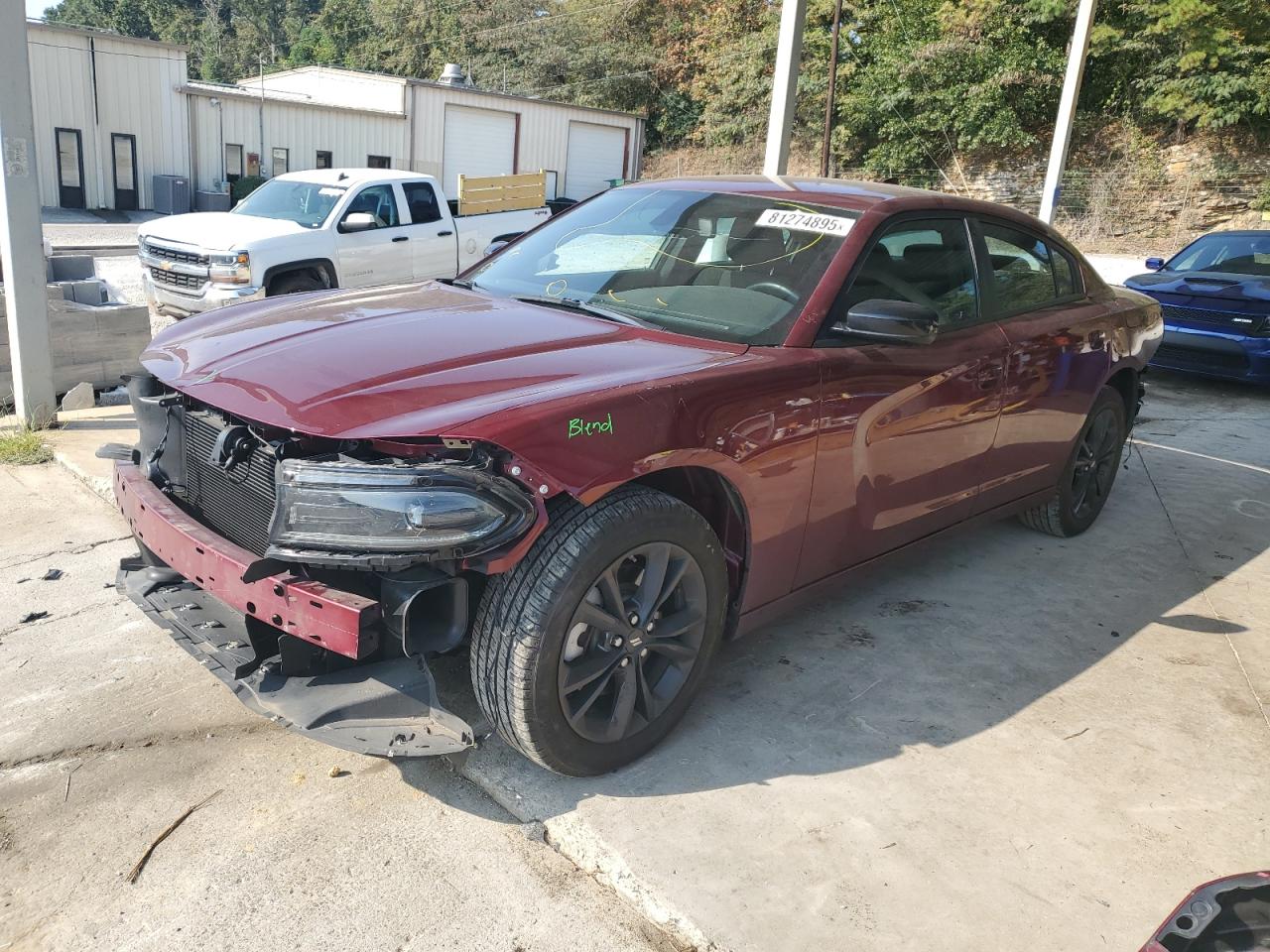 2023 Dodge Charger Sxt Burgundy vin: 2C3CDXJG2PH705897