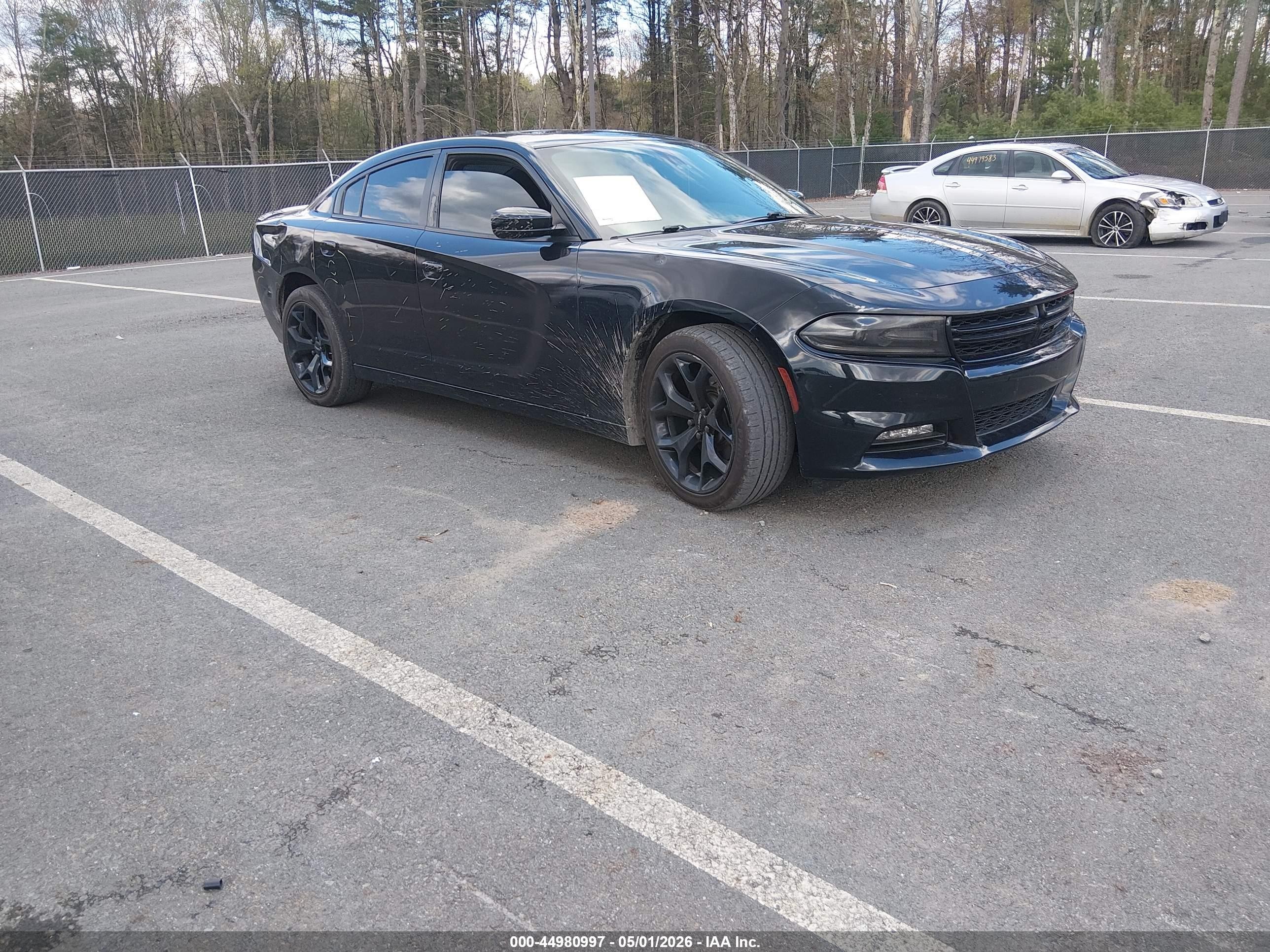 2015 Dodge Charger Sxt Black vin: 2C3CDXJG3FH828025