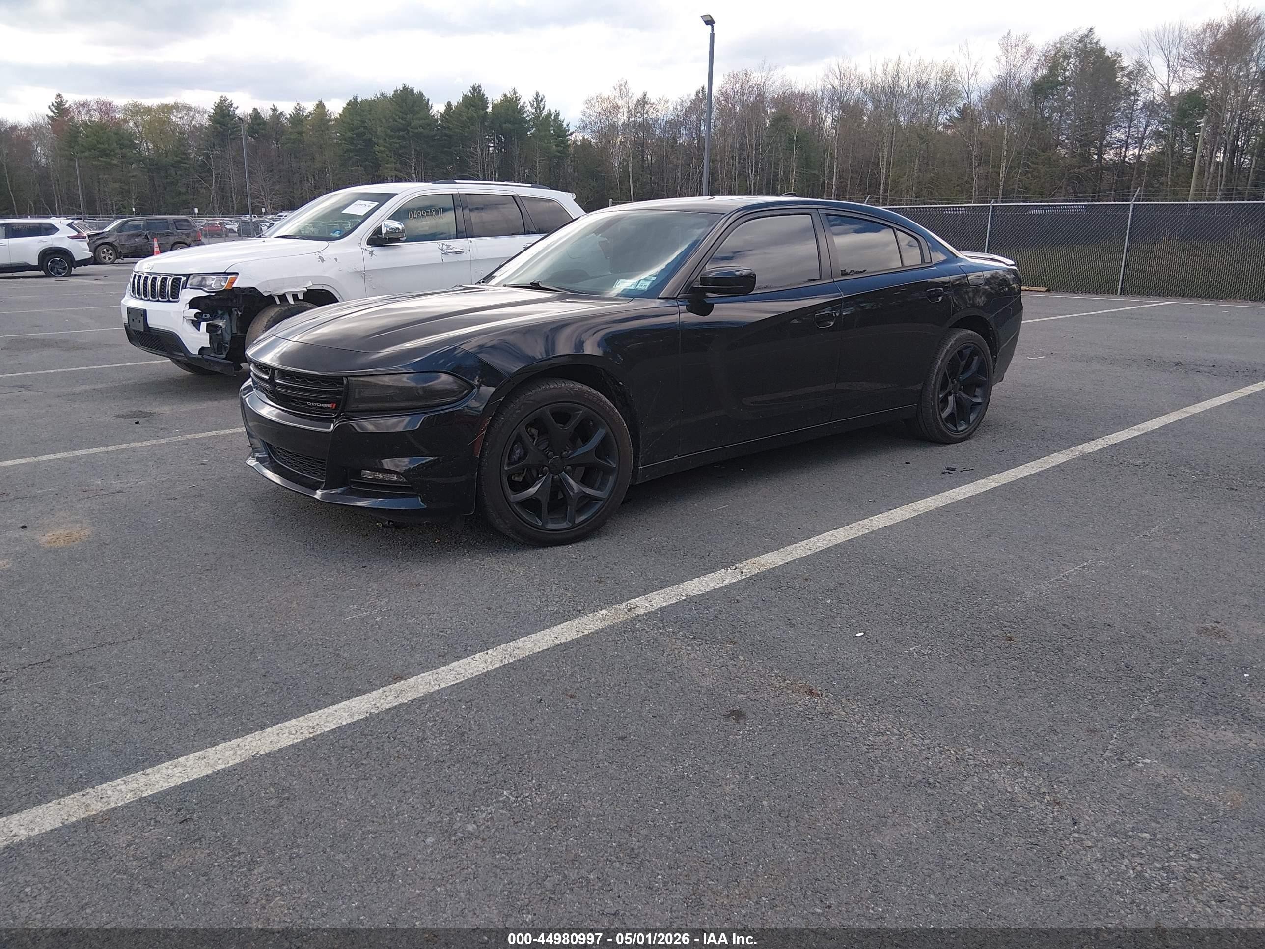 2015 Dodge Charger Sxt Black vin: 2C3CDXJG3FH828025