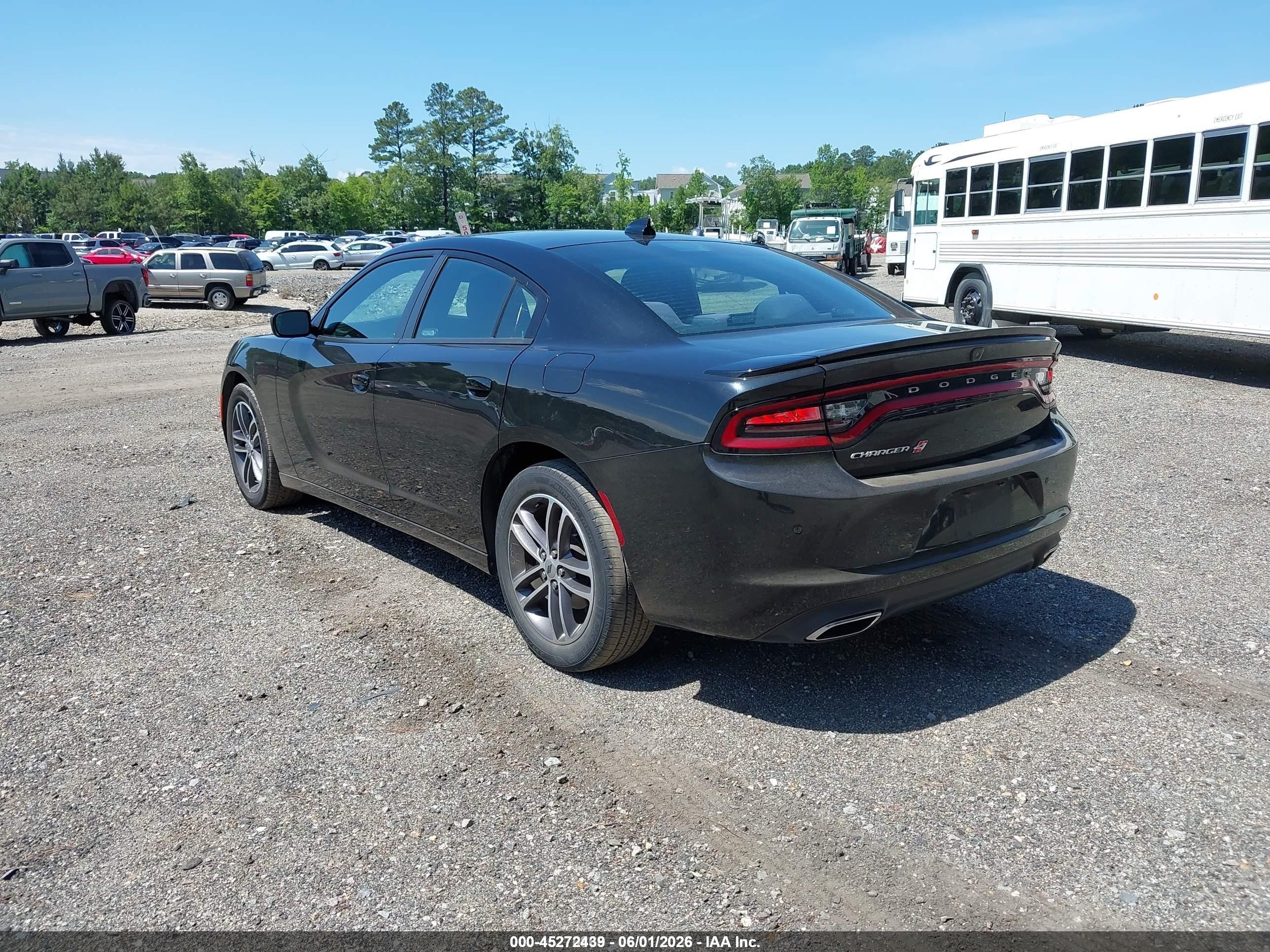 2019 Dodge Charger Sxt Awd Black vin: 2C3CDXJG3KH668416