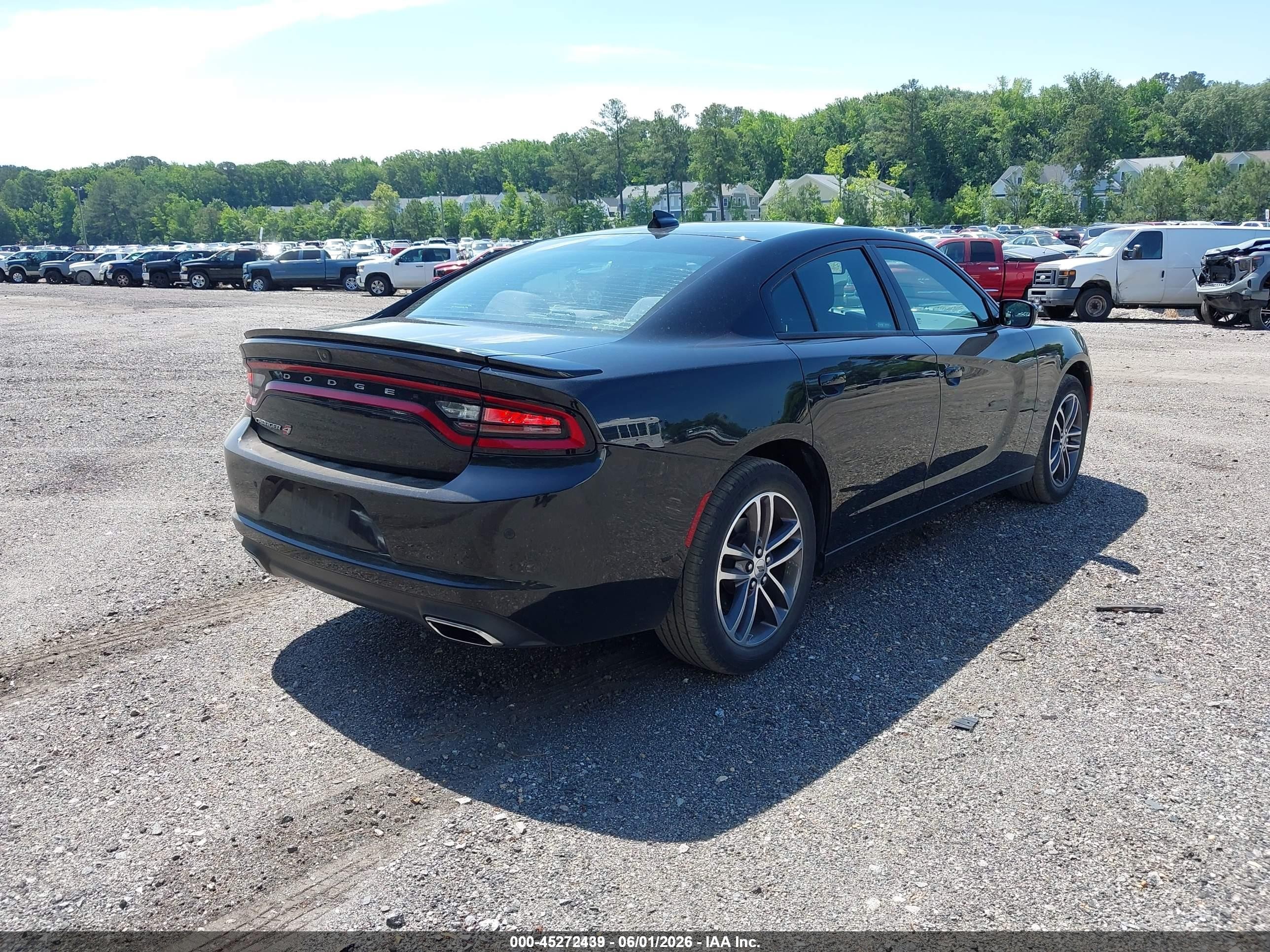 2019 Dodge Charger Sxt Awd Black vin: 2C3CDXJG3KH668416