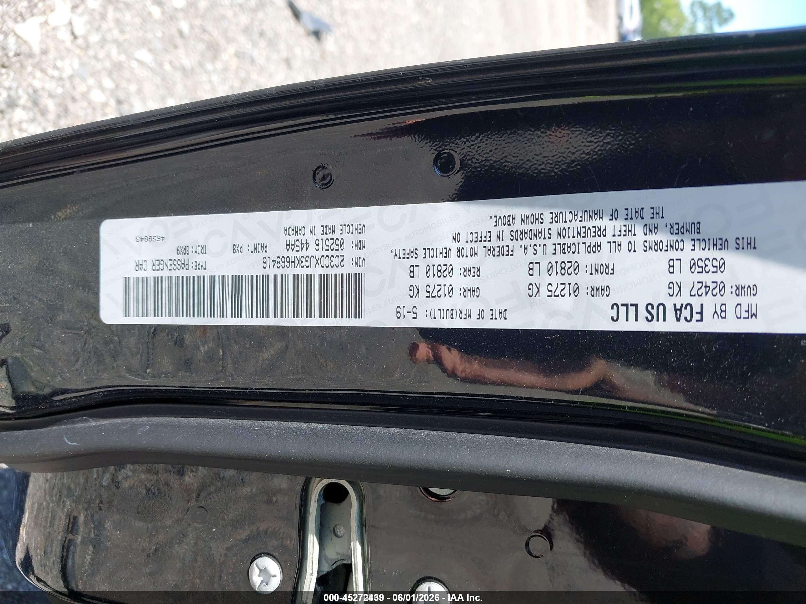 2019 Dodge Charger Sxt Awd Black vin: 2C3CDXJG3KH668416