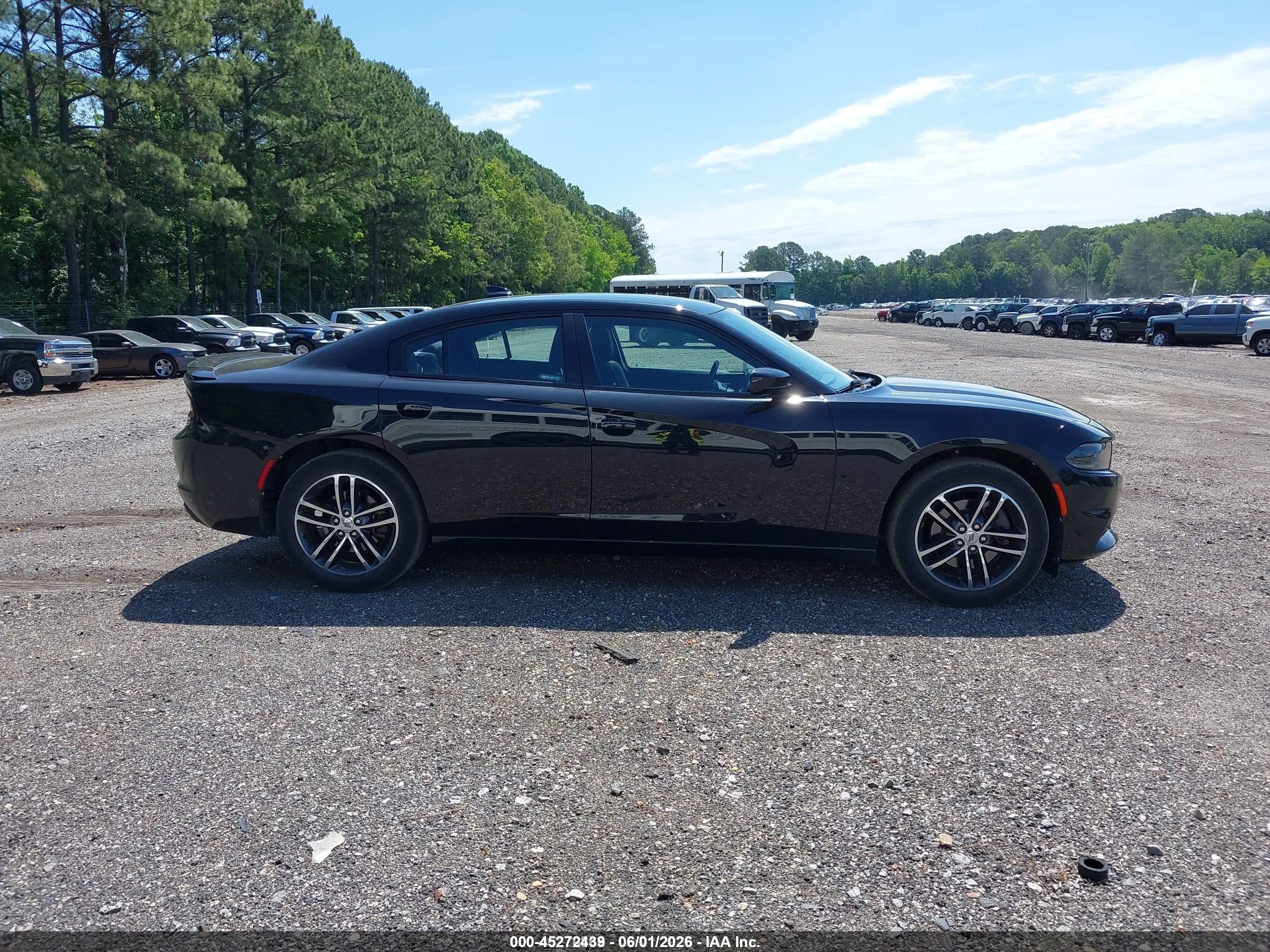 2019 Dodge Charger Sxt Awd Black vin: 2C3CDXJG3KH668416