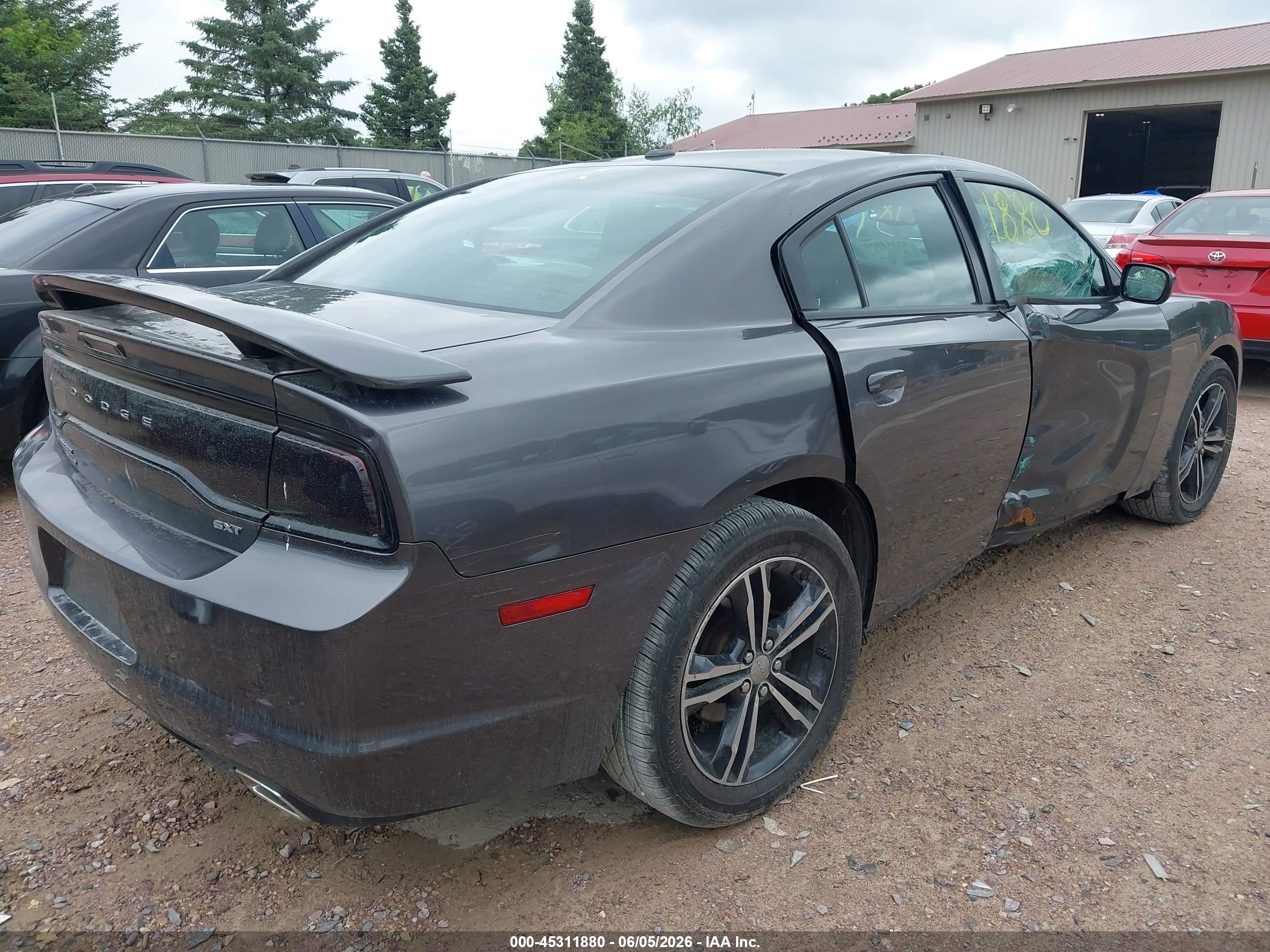 2014 Dodge Charger Sxt Gray vin: 2C3CDXJG4EH159634