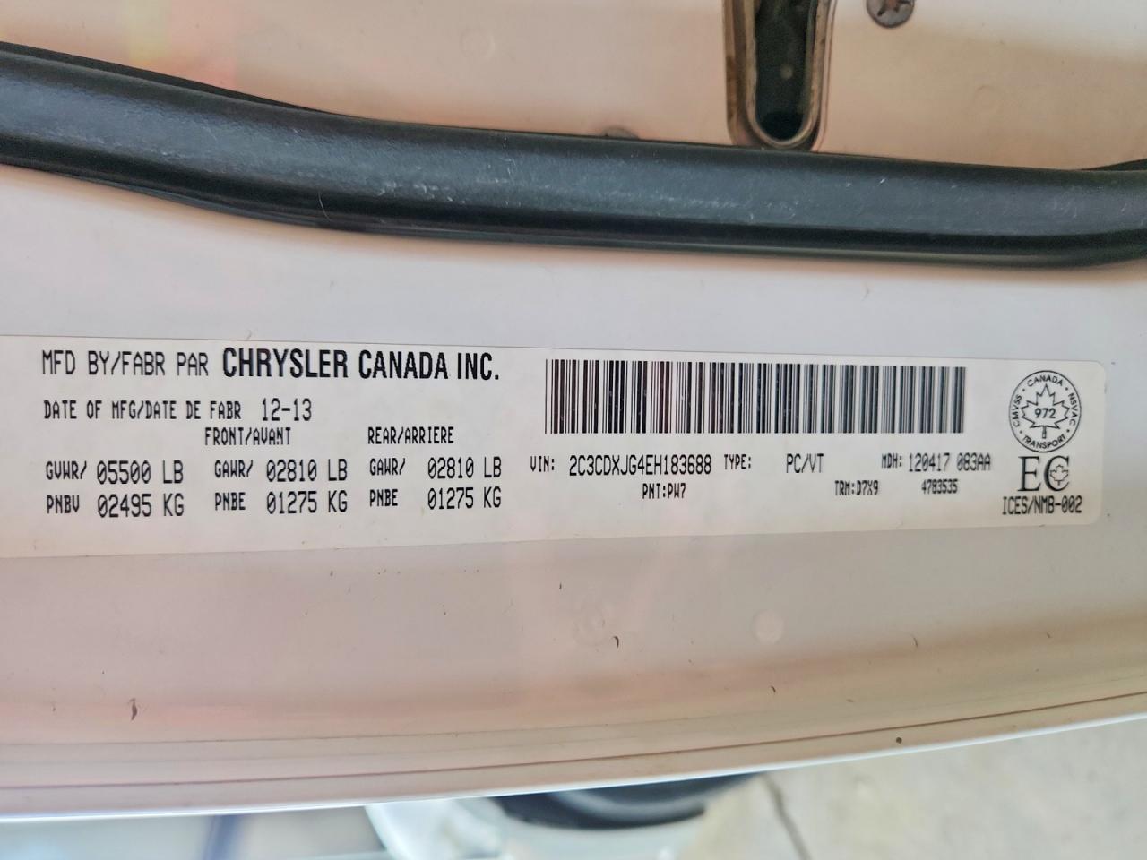 2014 Dodge Charger Sxt Белый vin: 2C3CDXJG4EH183688