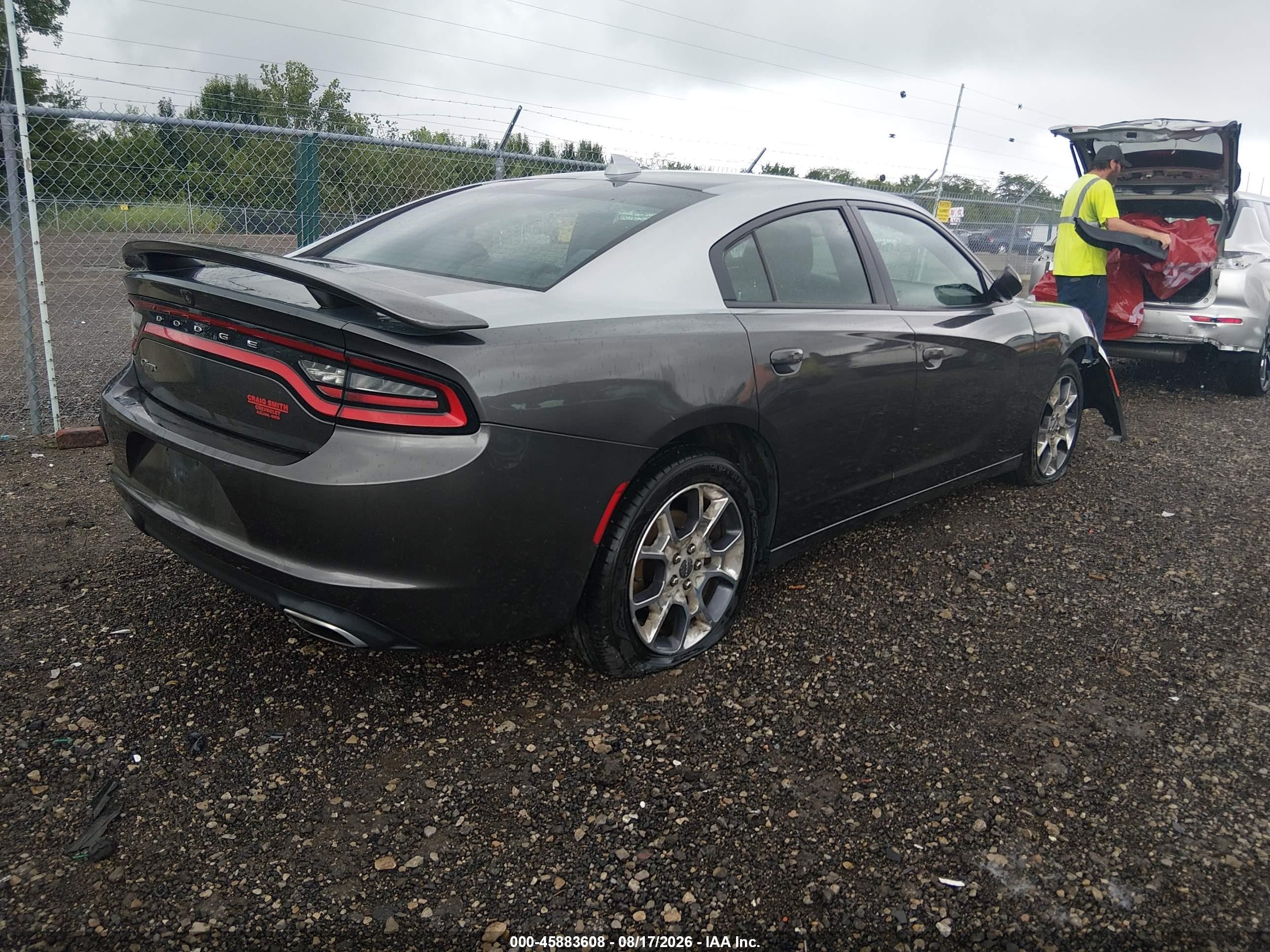 2015 Dodge Charger Sxt Gray vin: 2C3CDXJG4FH863852