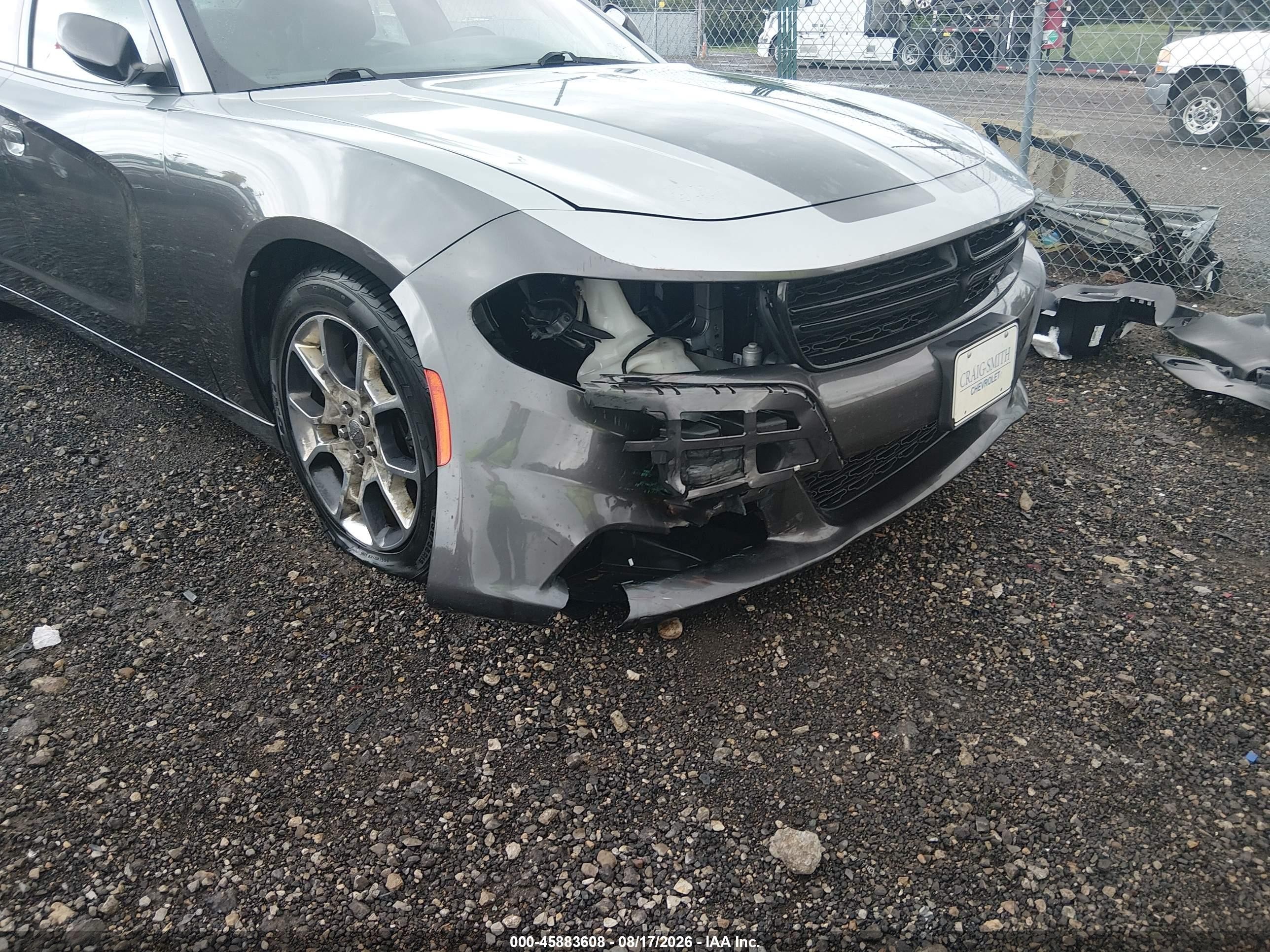 2015 Dodge Charger Sxt Gray vin: 2C3CDXJG4FH863852