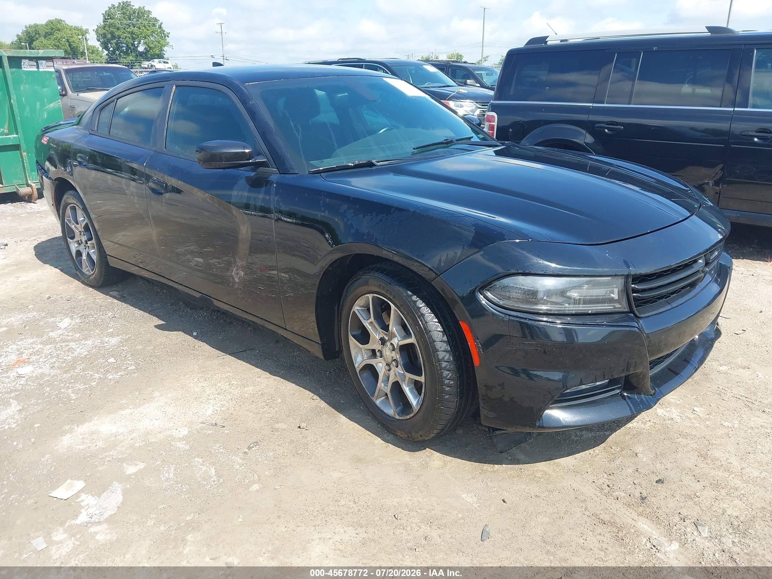 2015 Dodge Charger Sxt Black vin: 2C3CDXJG4FH919594