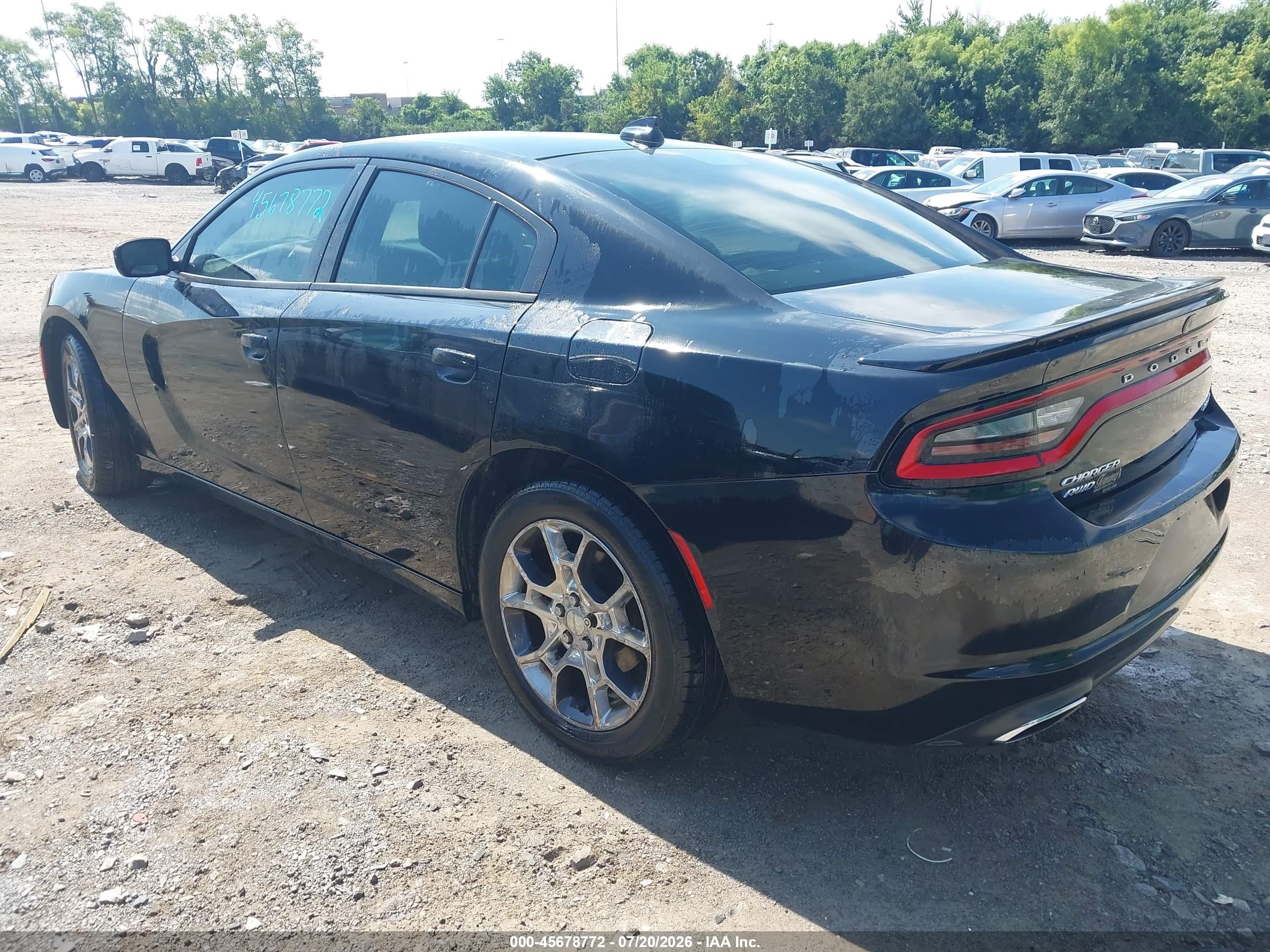 2015 Dodge Charger Sxt Black vin: 2C3CDXJG4FH919594