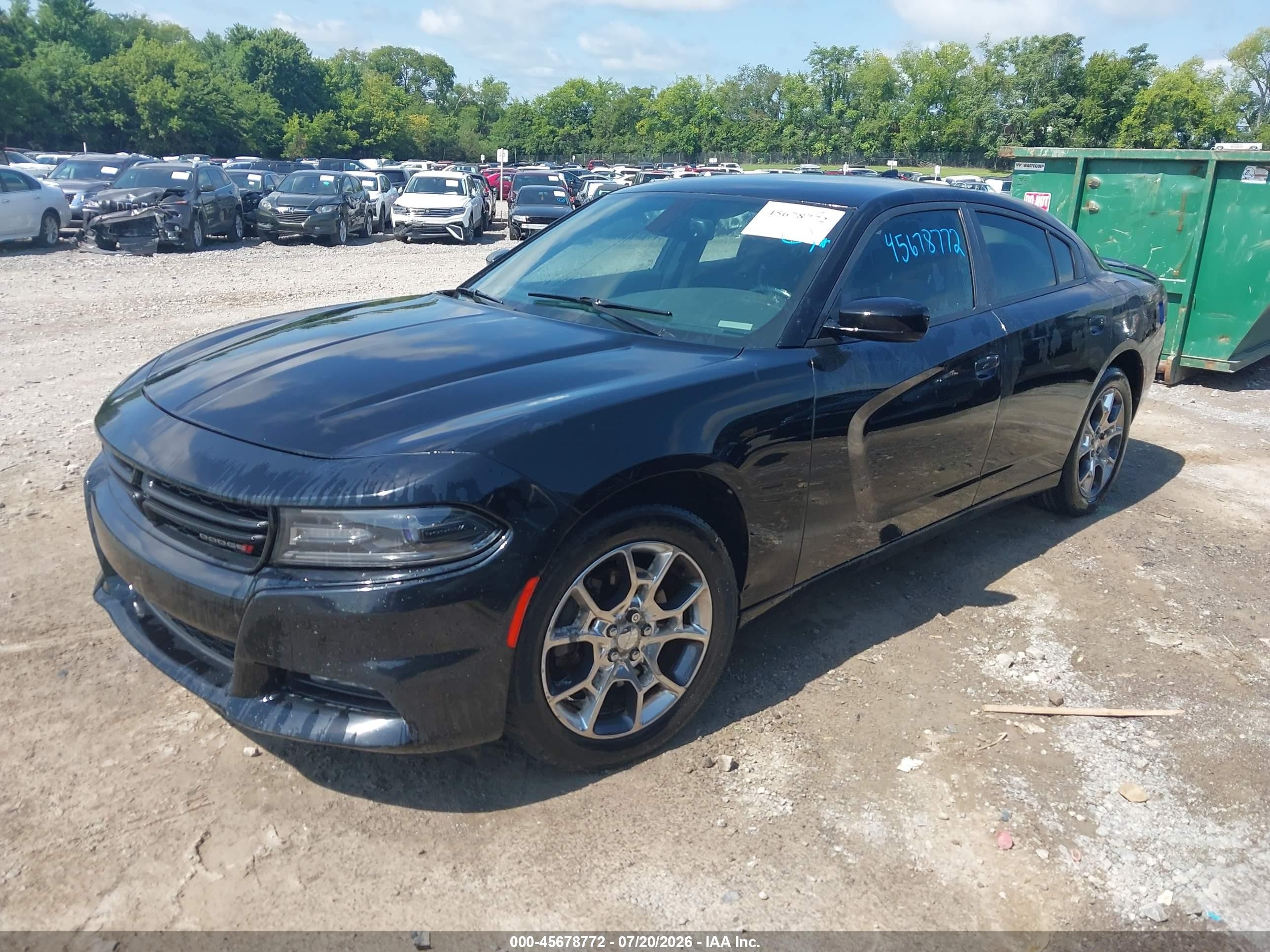 2015 Dodge Charger Sxt Black vin: 2C3CDXJG4FH919594