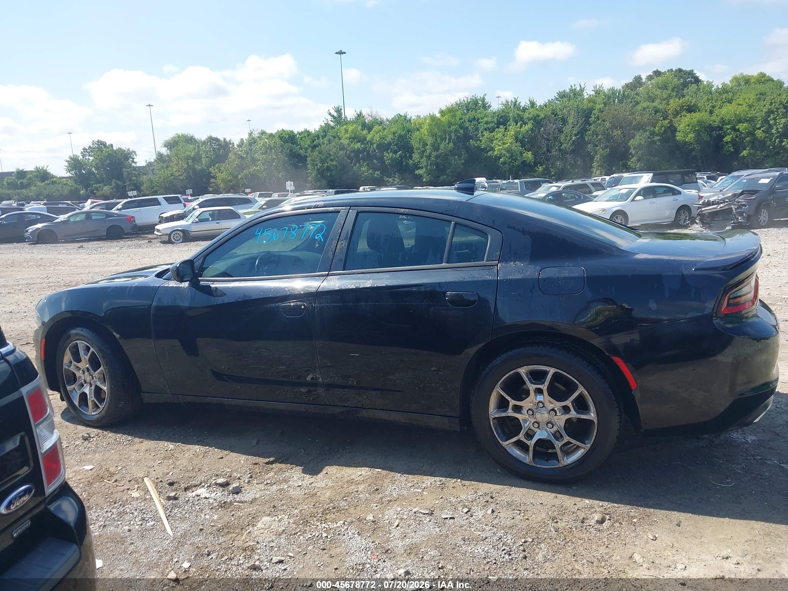 2015 Dodge Charger Sxt Black vin: 2C3CDXJG4FH919594