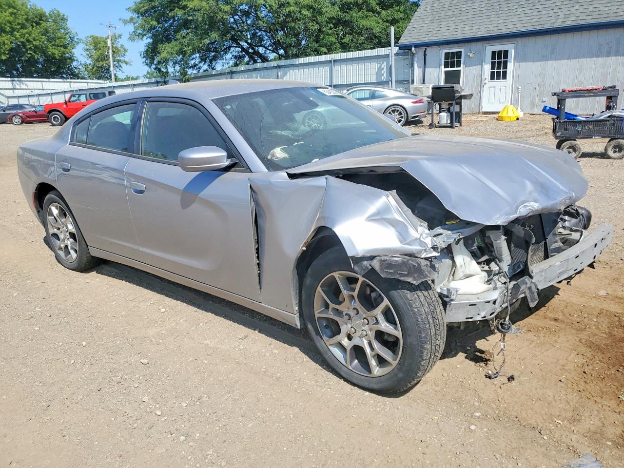 2015 Dodge Charger Sxt Silver vin: 2C3CDXJG4FH919725