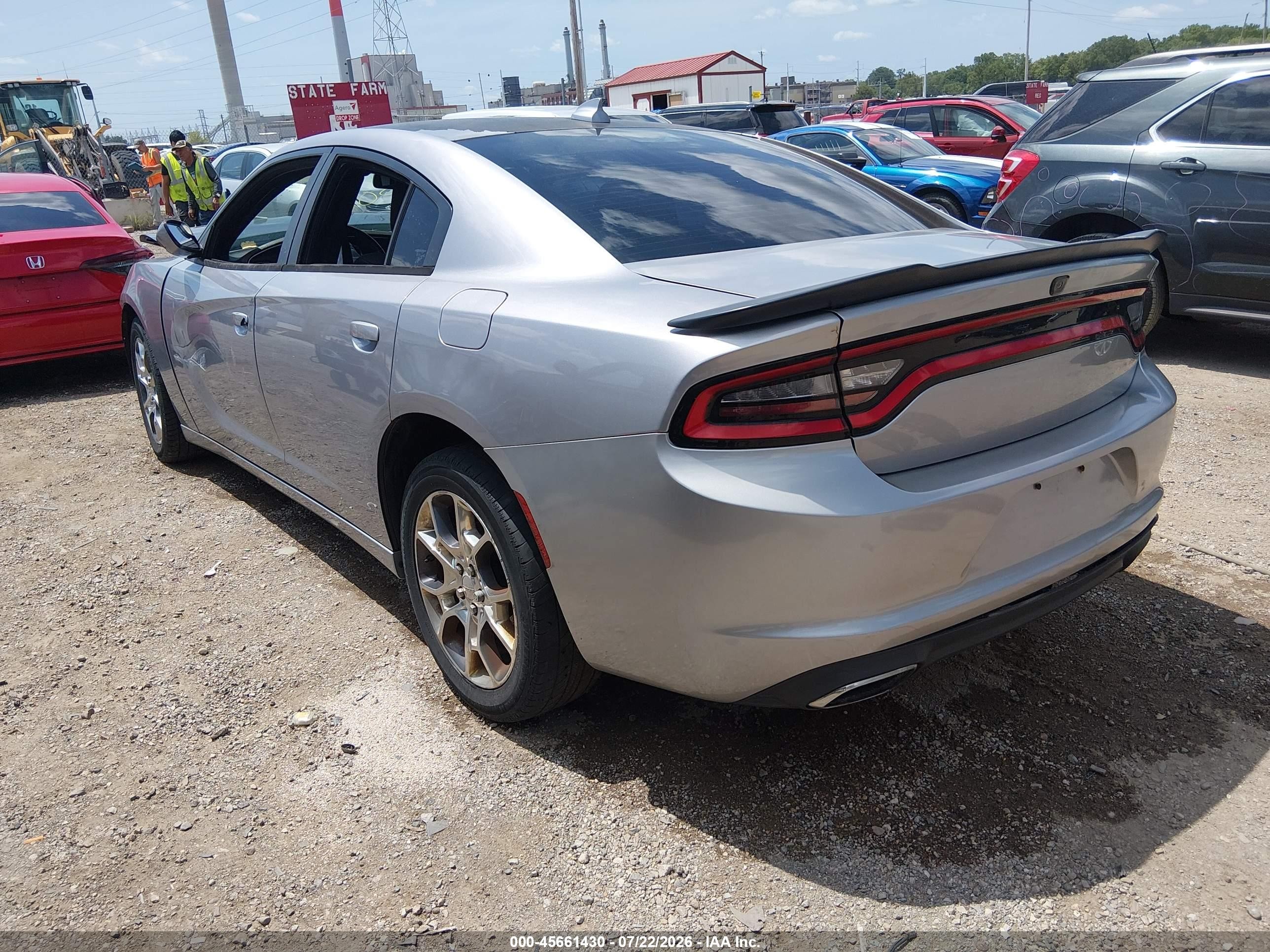 2015 Dodge Charger Sxt Silver vin: 2C3CDXJG4FH926609