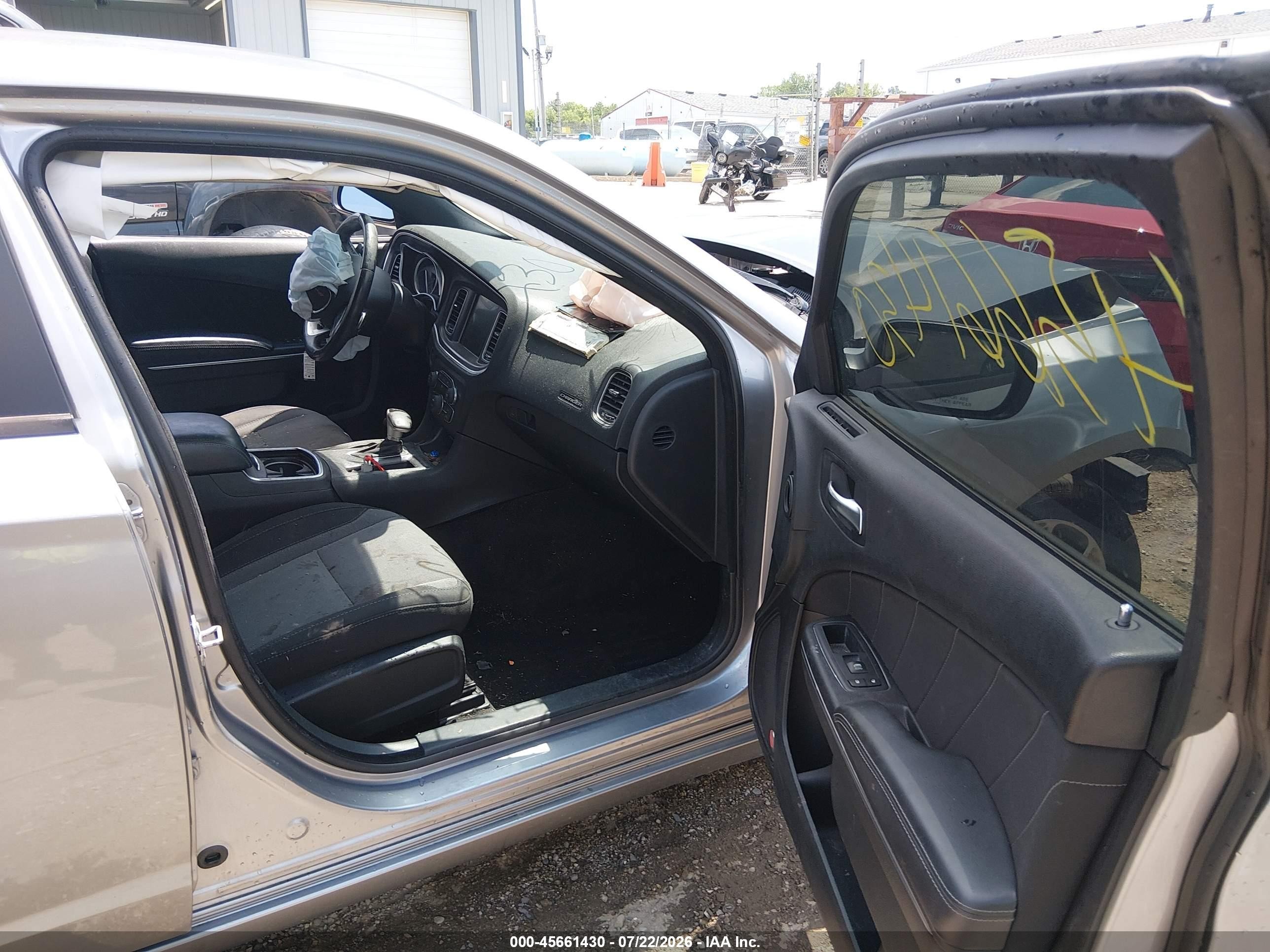 2015 Dodge Charger Sxt Silver vin: 2C3CDXJG4FH926609