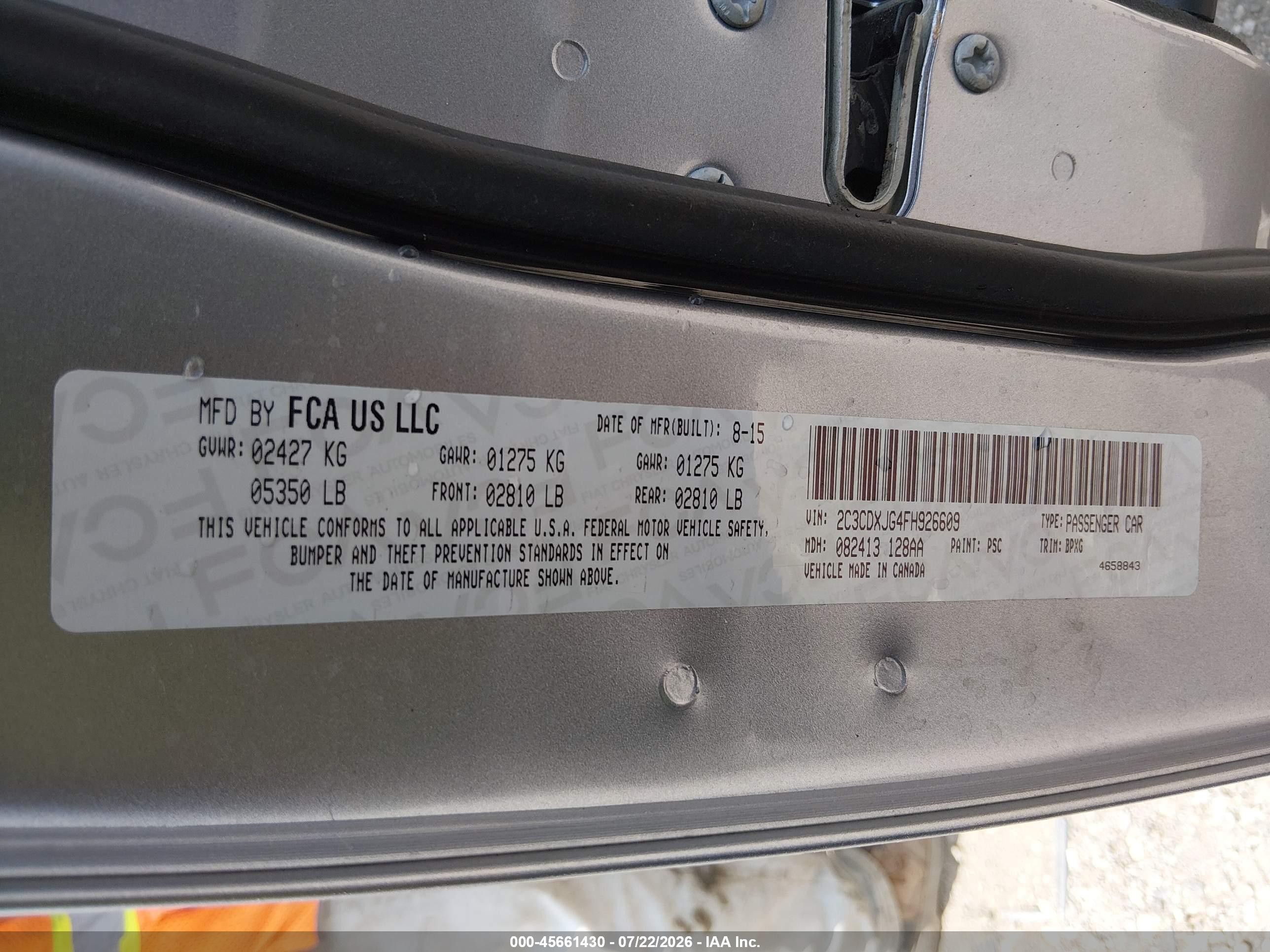 2015 Dodge Charger Sxt Silver vin: 2C3CDXJG4FH926609