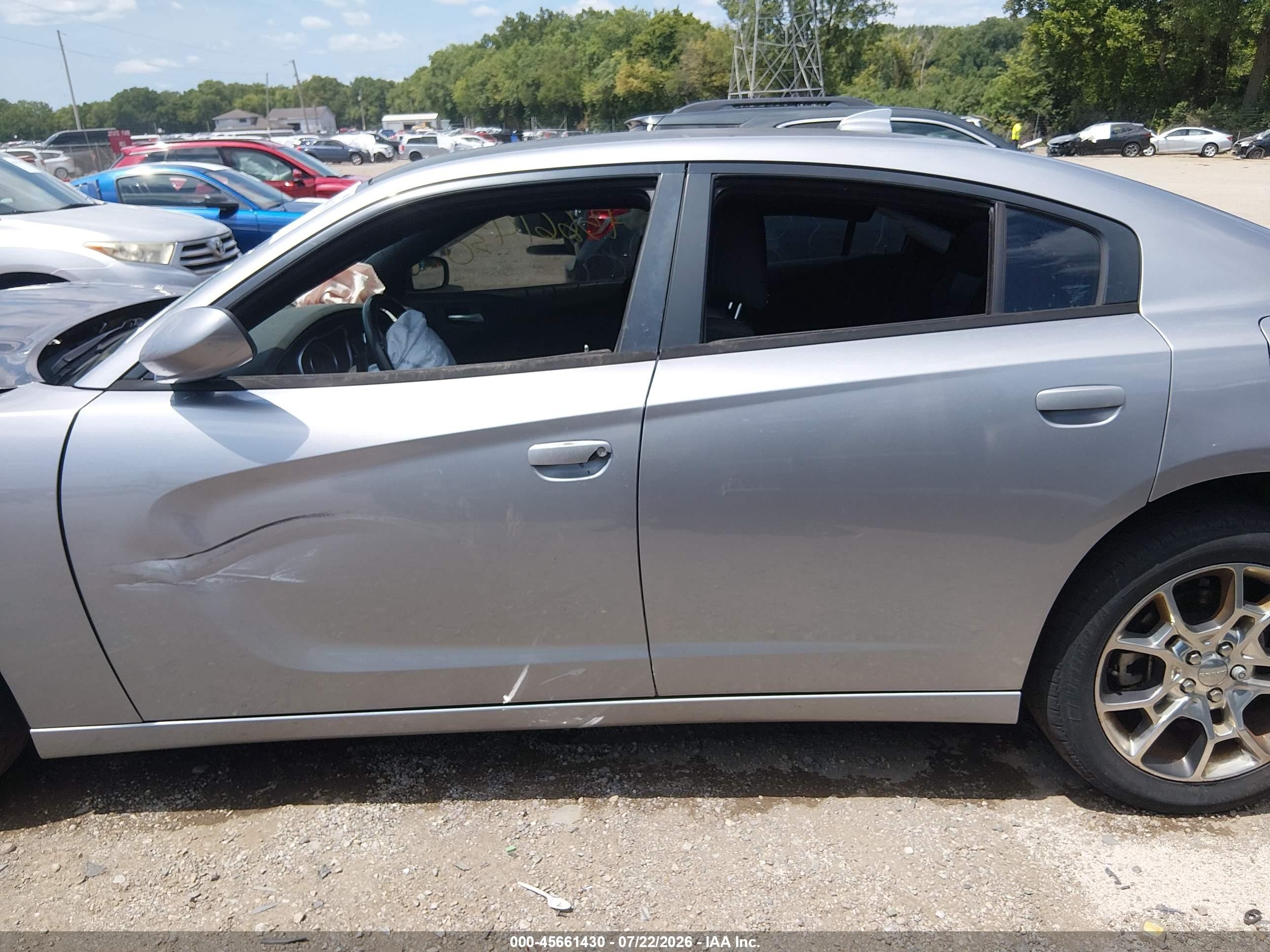 2015 Dodge Charger Sxt Silver vin: 2C3CDXJG4FH926609