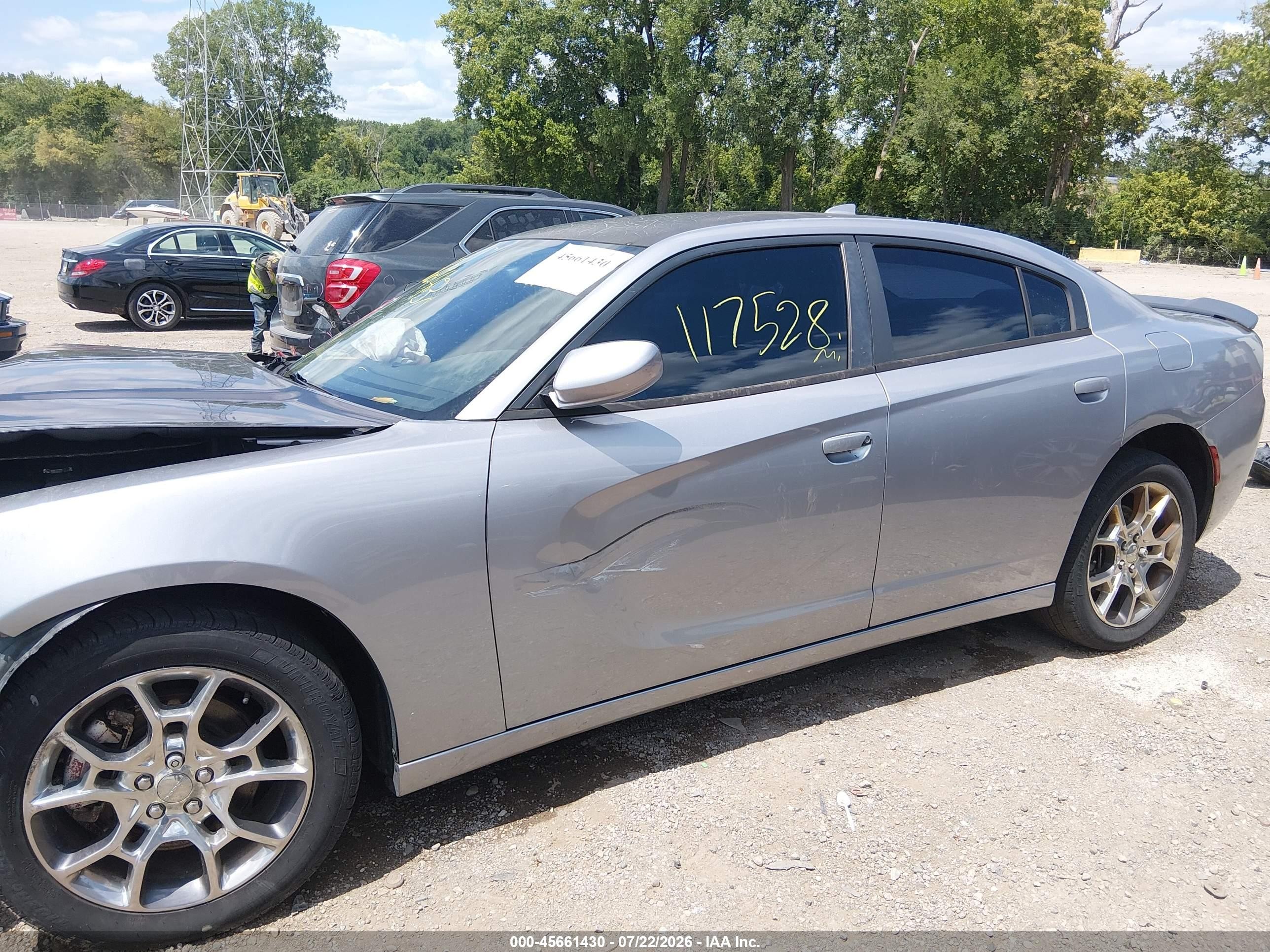 2015 Dodge Charger Sxt Silver vin: 2C3CDXJG4FH926609