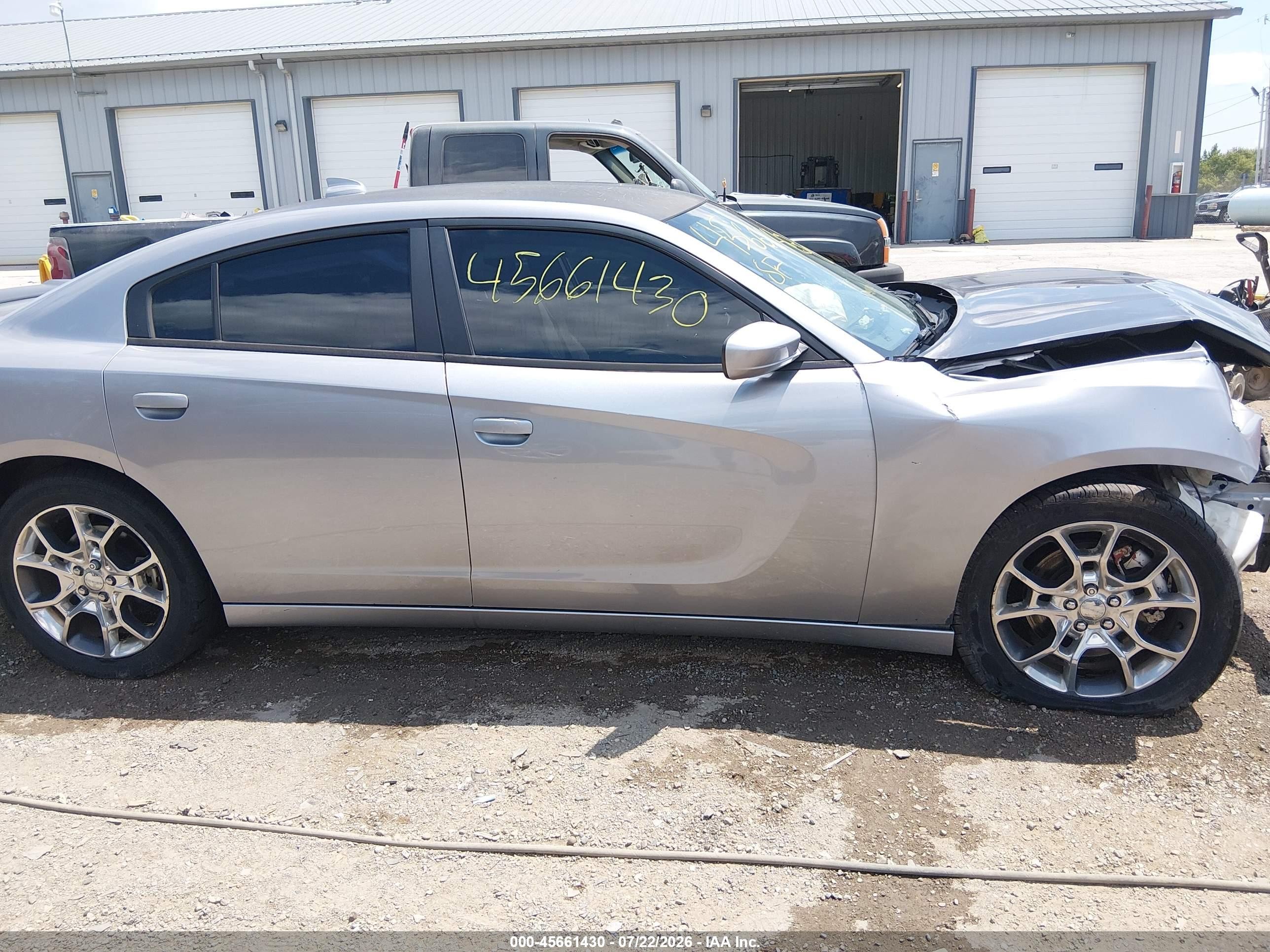 2015 Dodge Charger Sxt Silver vin: 2C3CDXJG4FH926609