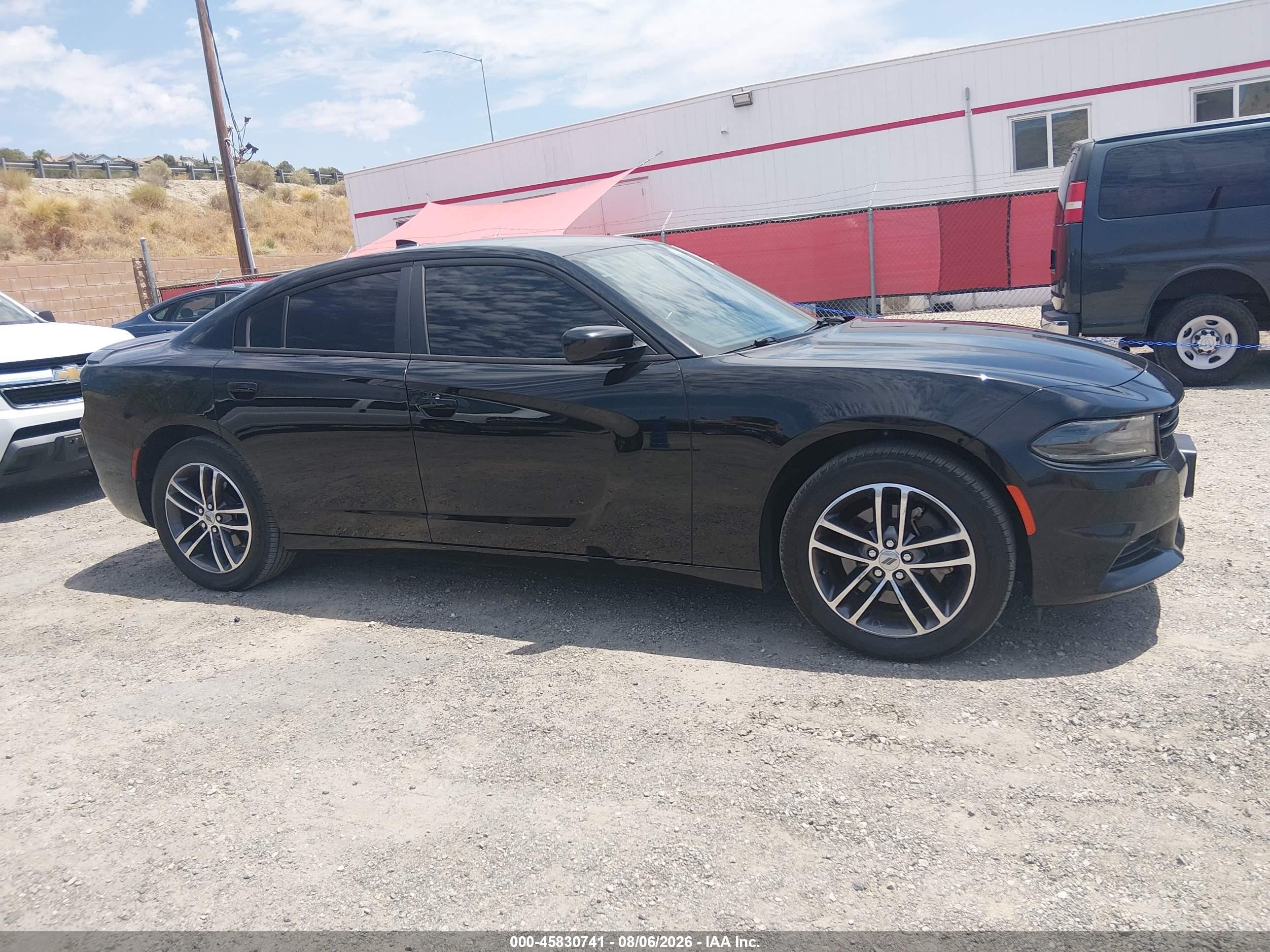 2019 Dodge Charger Sxt Awd Black vin: 2C3CDXJG4KH660275