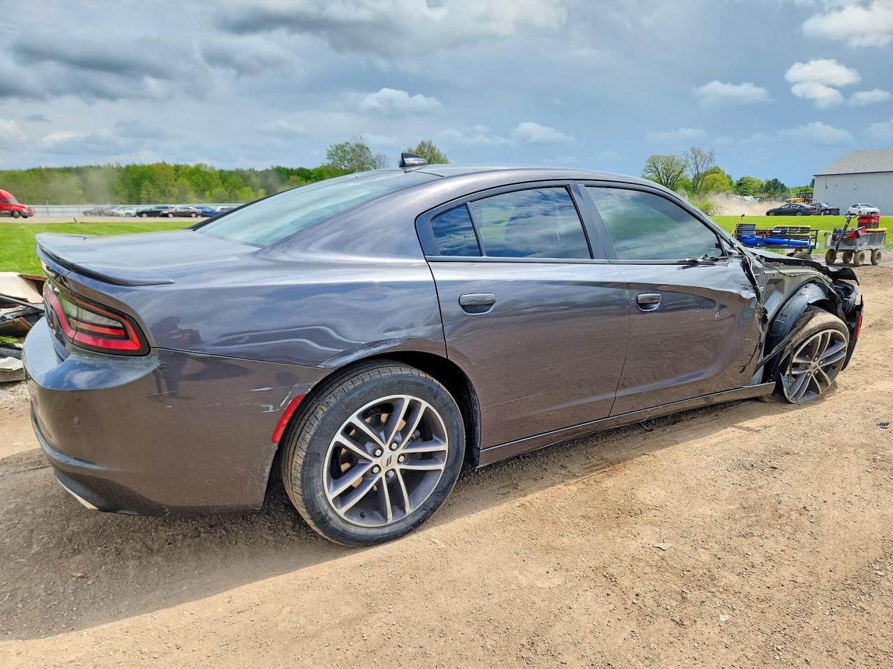 2019 Dodge Charger Sxt Gray vin: 2C3CDXJG4KH756214