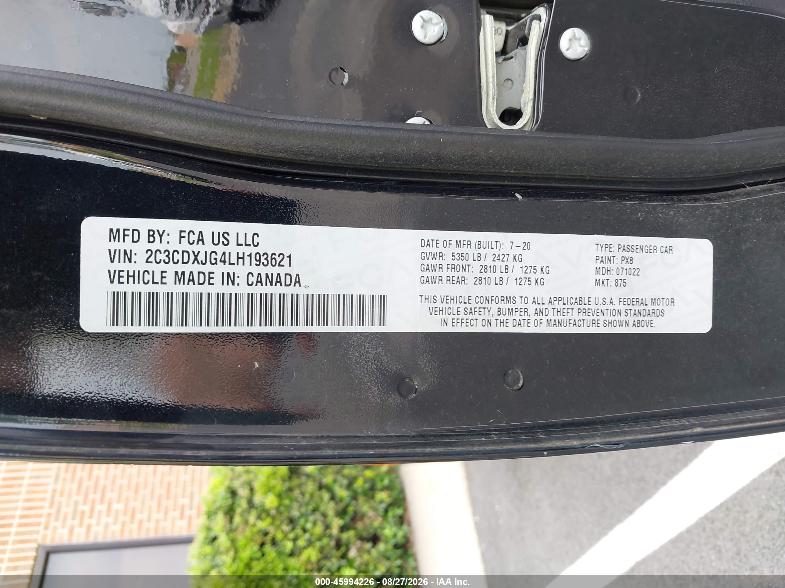2020 Dodge Charger Sxt Black vin: 2C3CDXJG4LH193621