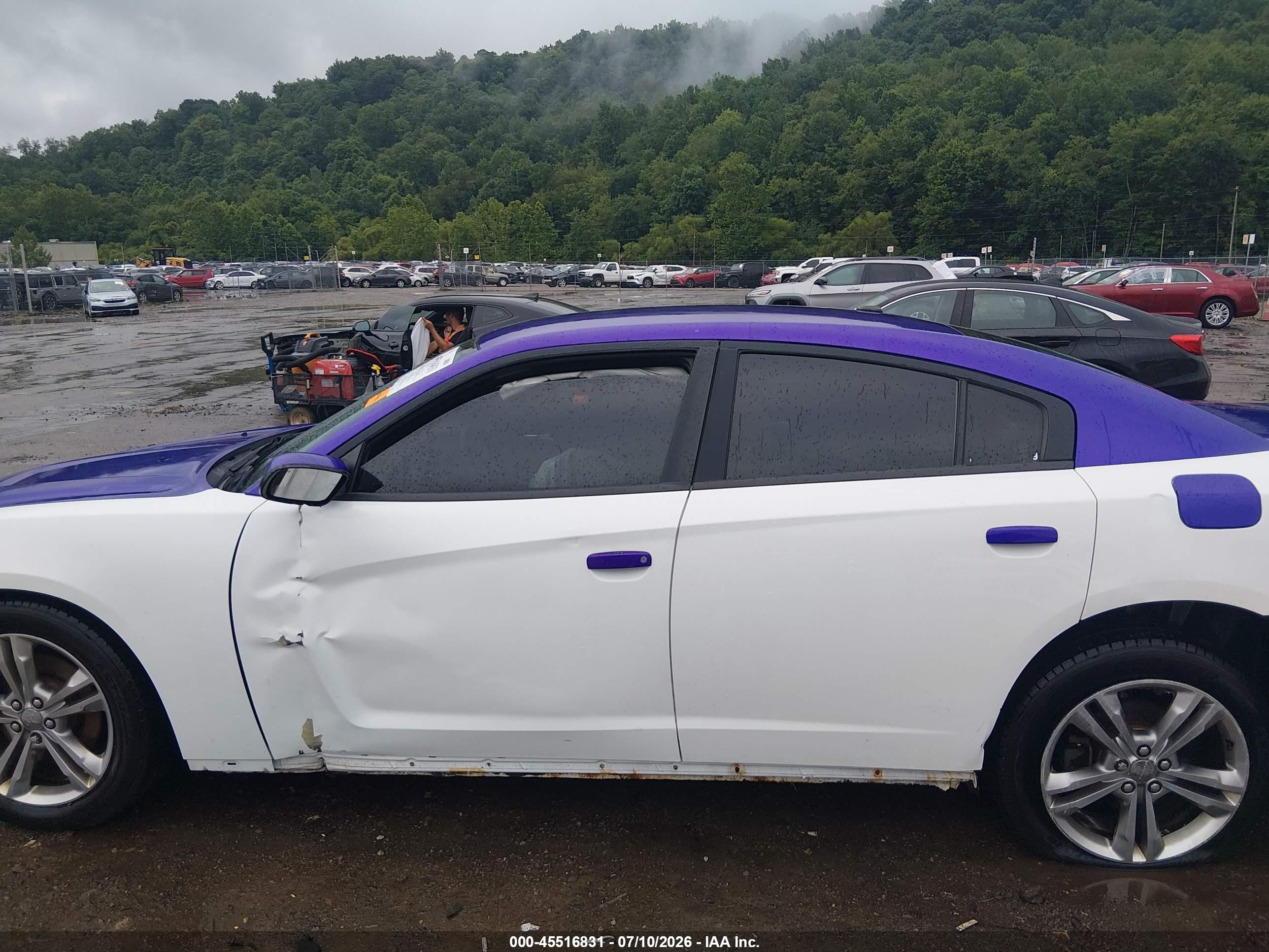 2014 Dodge Charger Sxt White vin: 2C3CDXJG5EH372298
