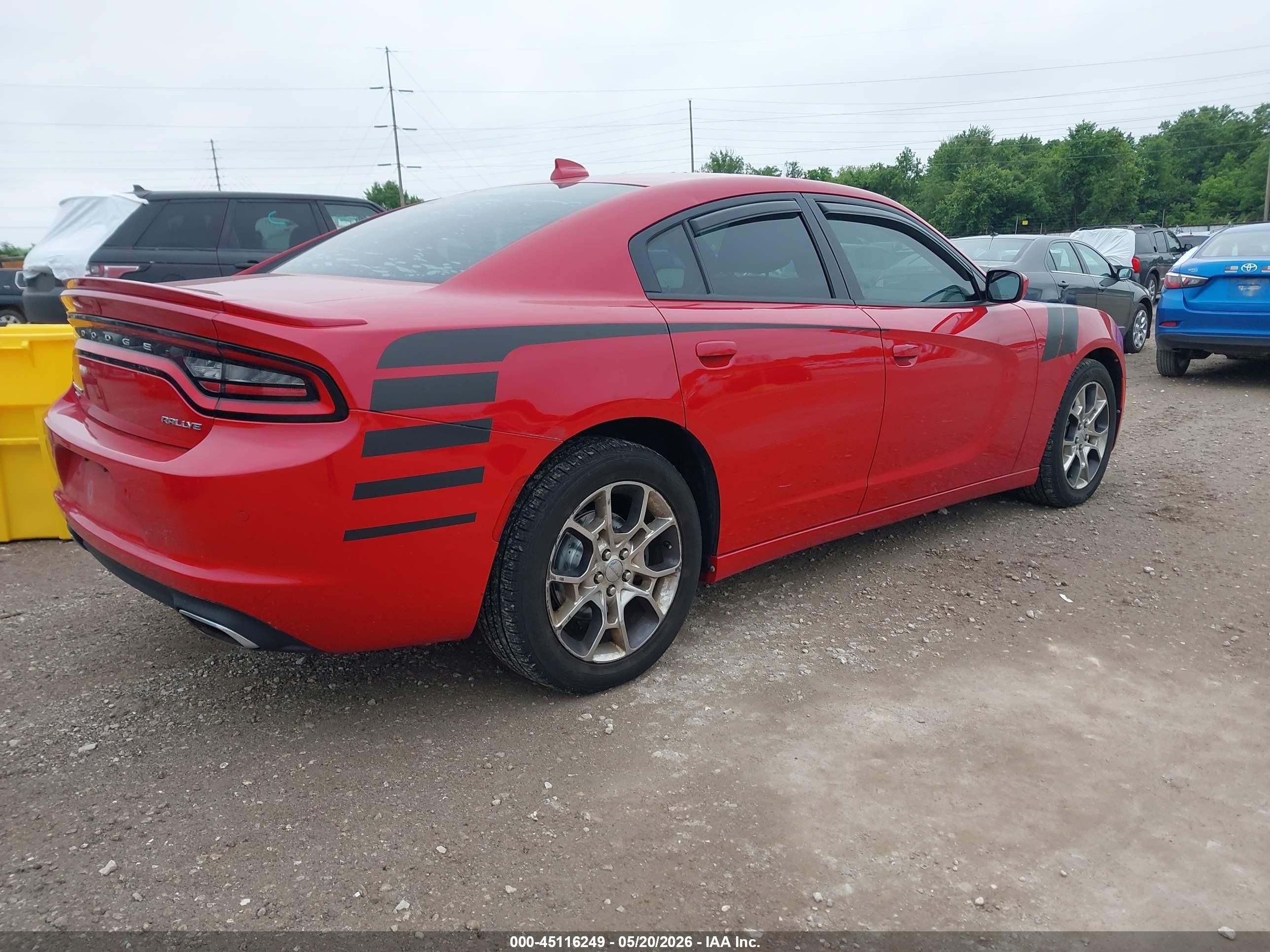 2015 Dodge Charger Sxt Red vin: 2C3CDXJG5FH848650